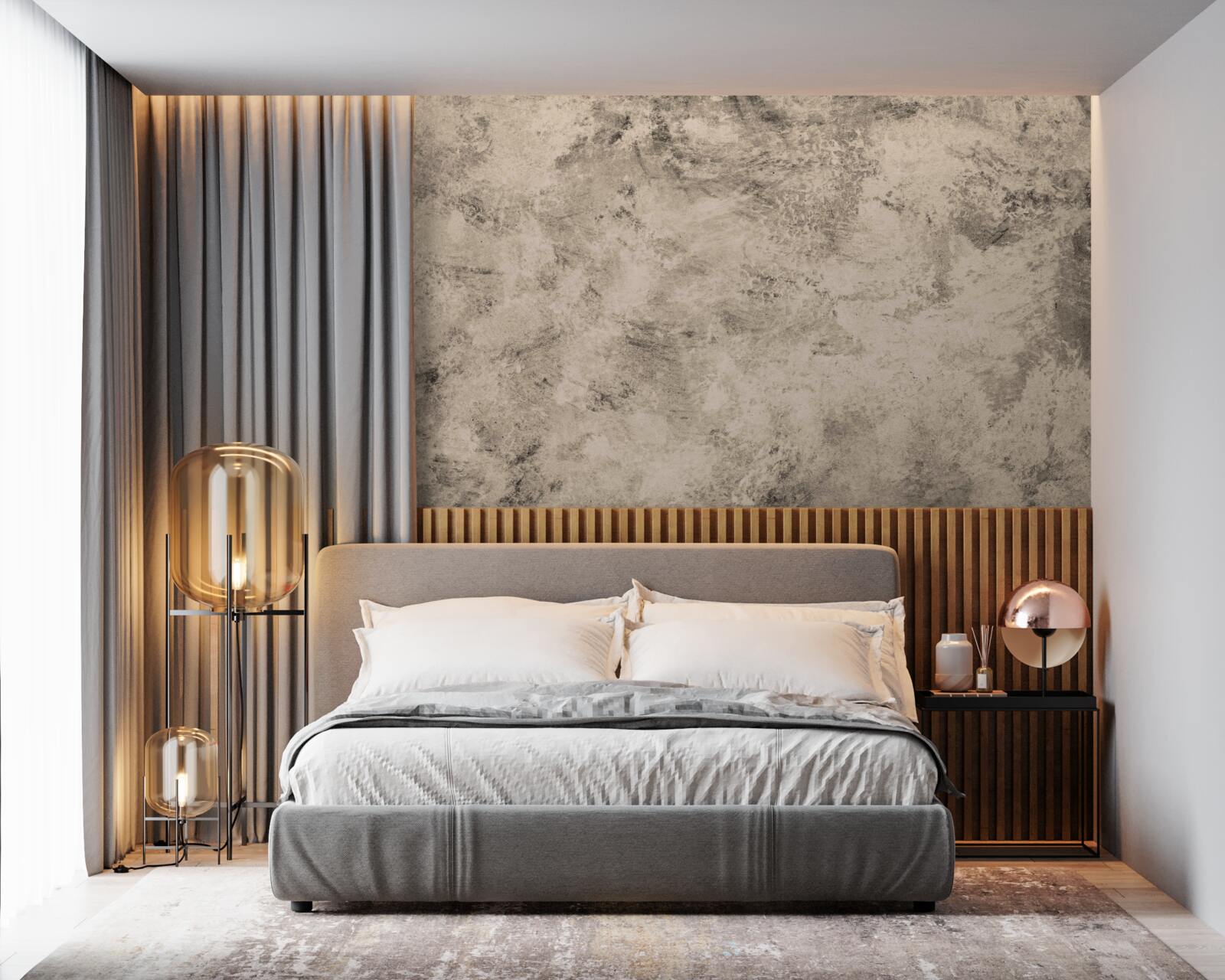 Fotobehang betonnen barrièreconstructie