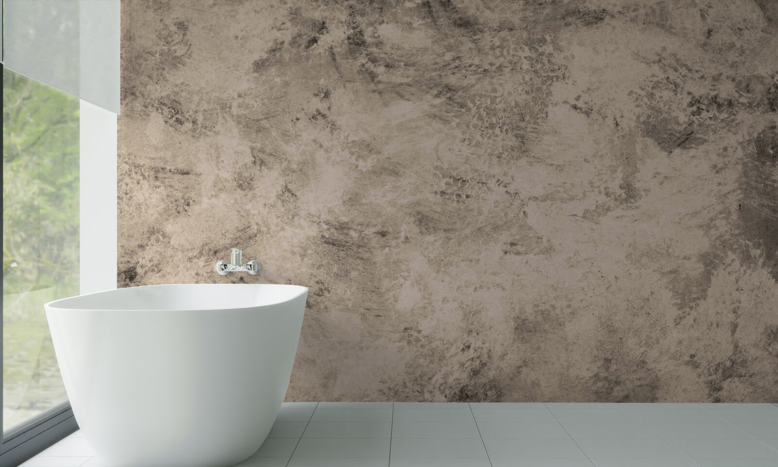 Fotobehang betonnen barrièreconstructie