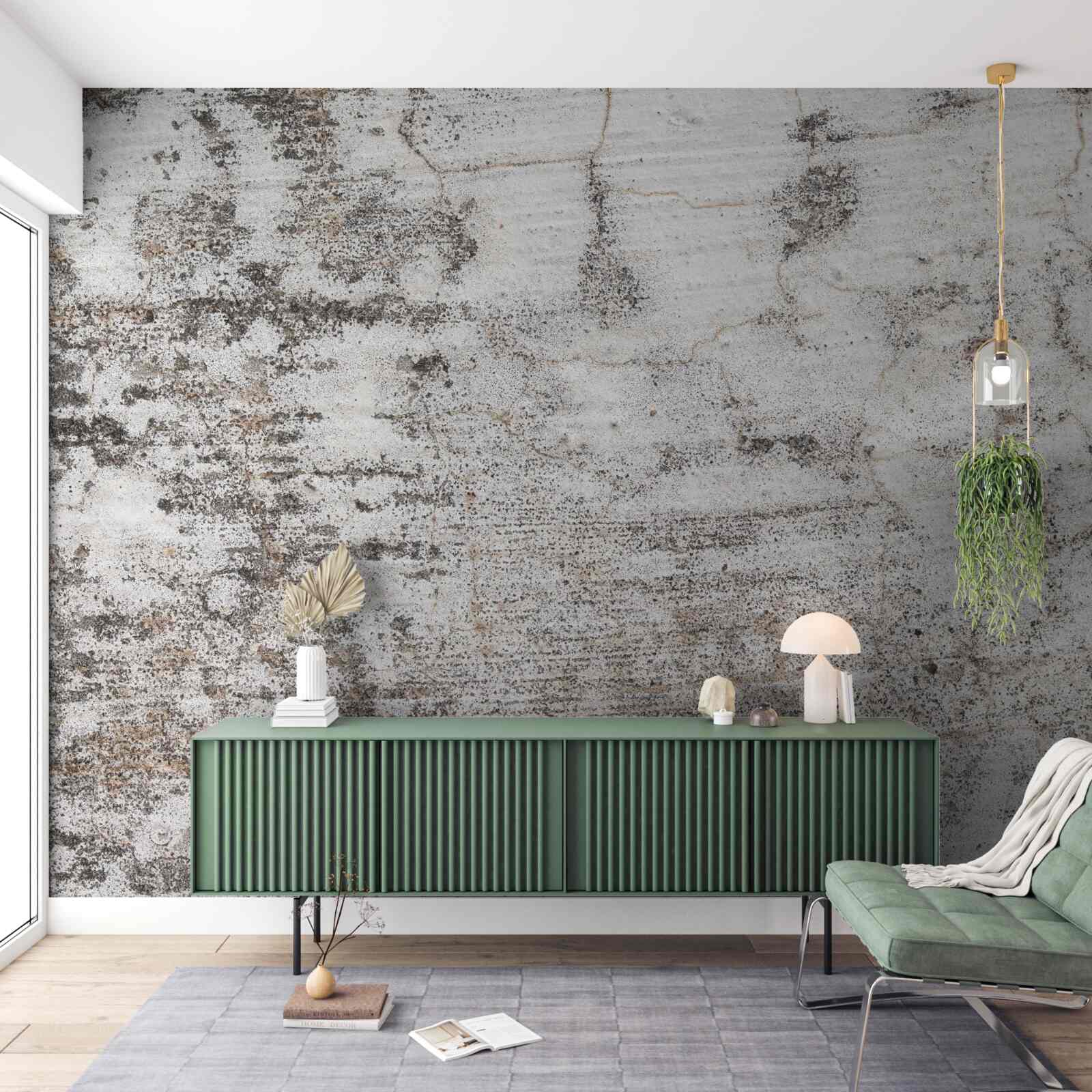 Fotobehang Sporen van afgesleten verf