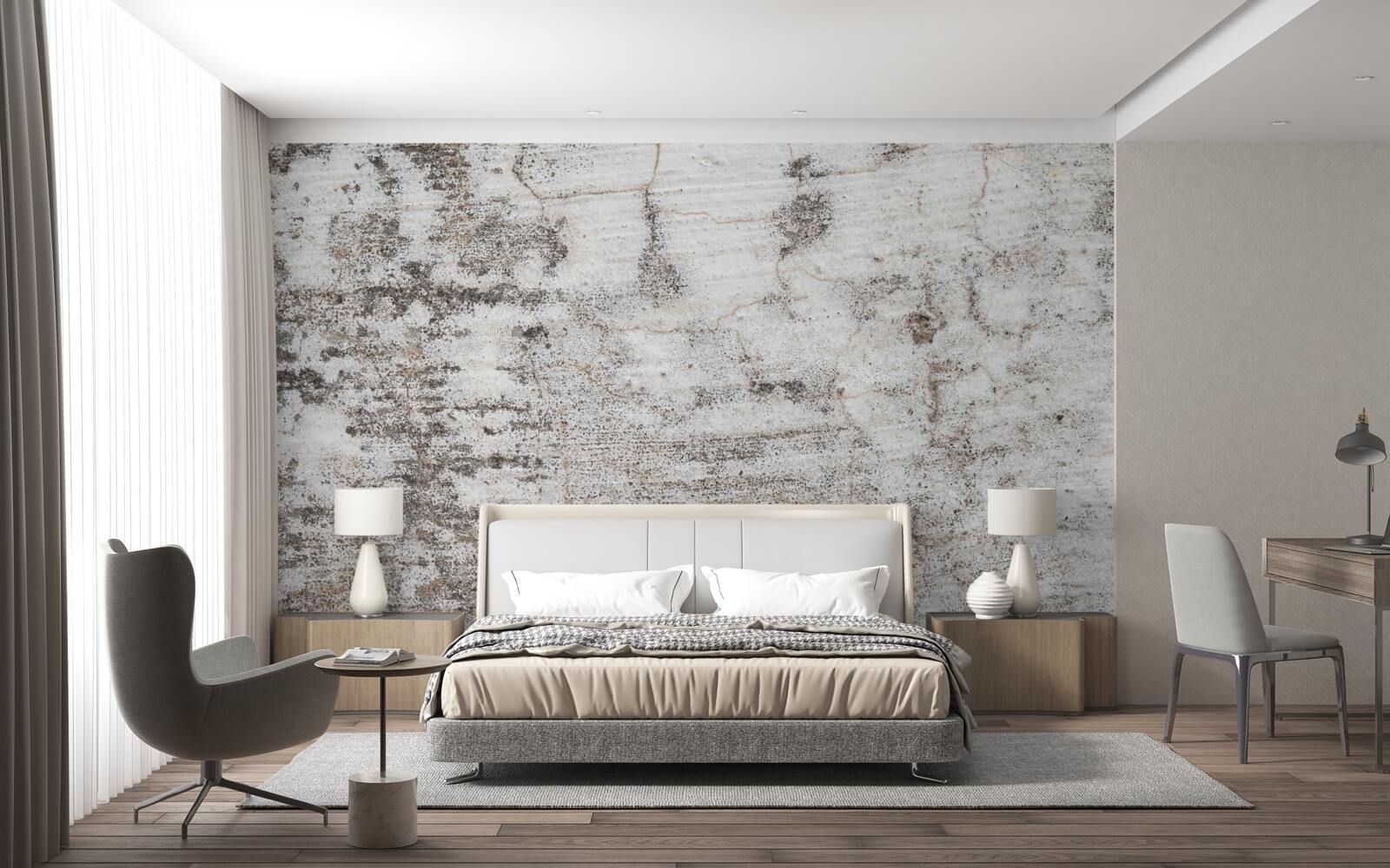 Fotobehang Sporen van afgesleten verf