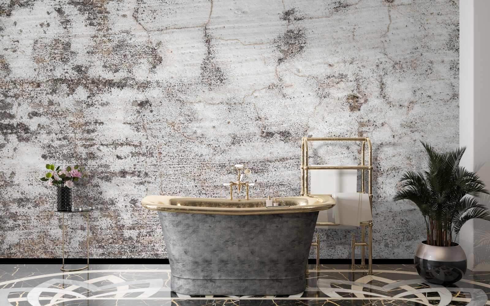 Fotobehang Sporen van afgesleten verf