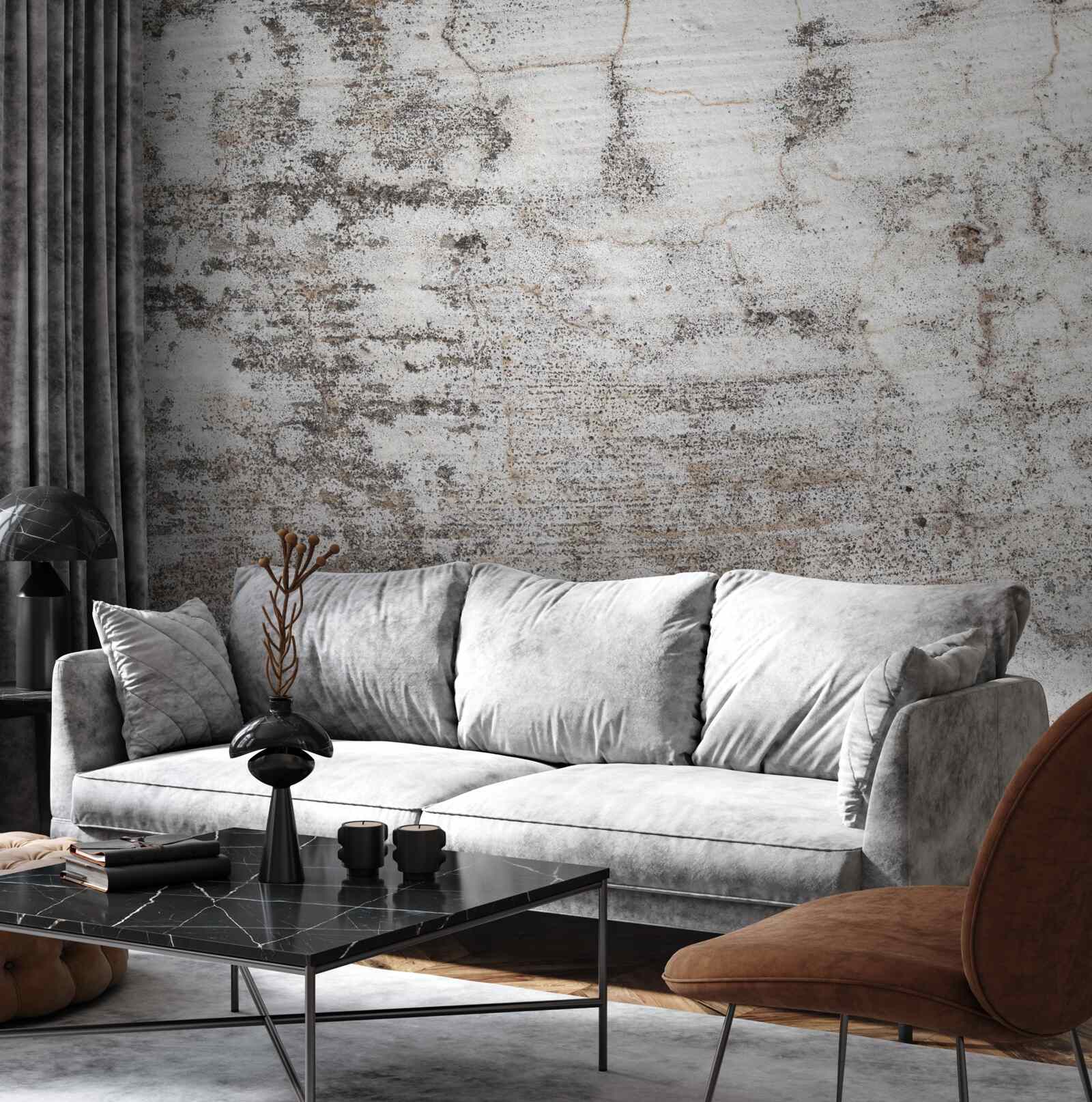 Fotobehang Sporen van afgesleten verf