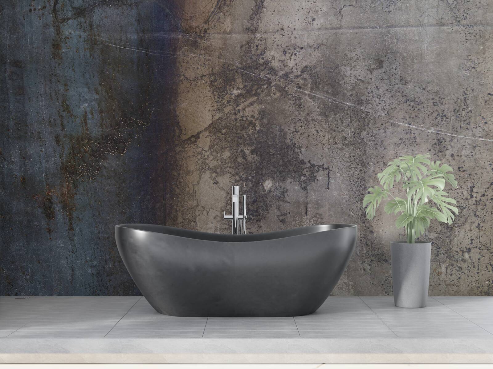 Fotobehang constructie van donker metaal