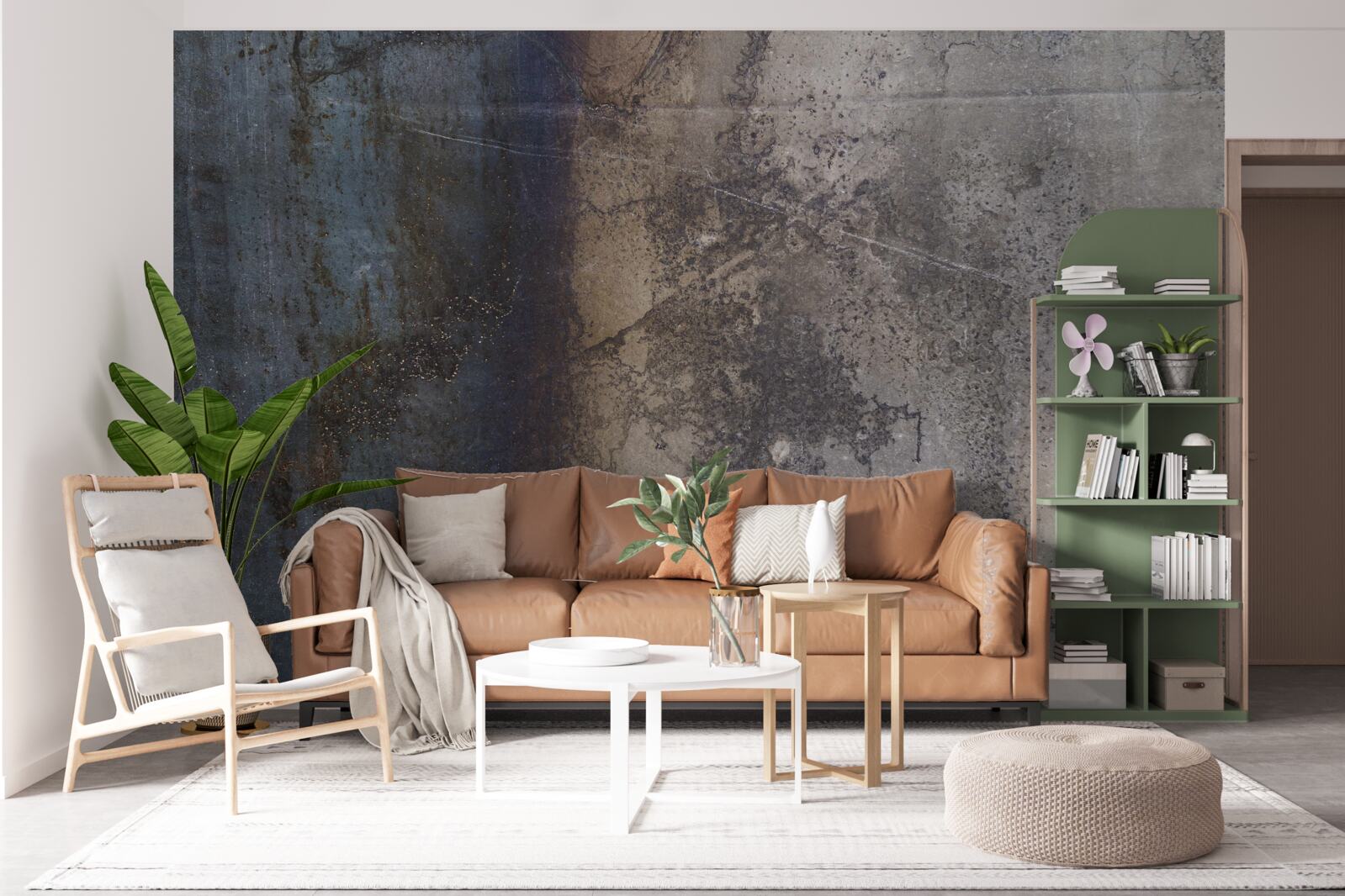 Fotobehang constructie van donker metaal