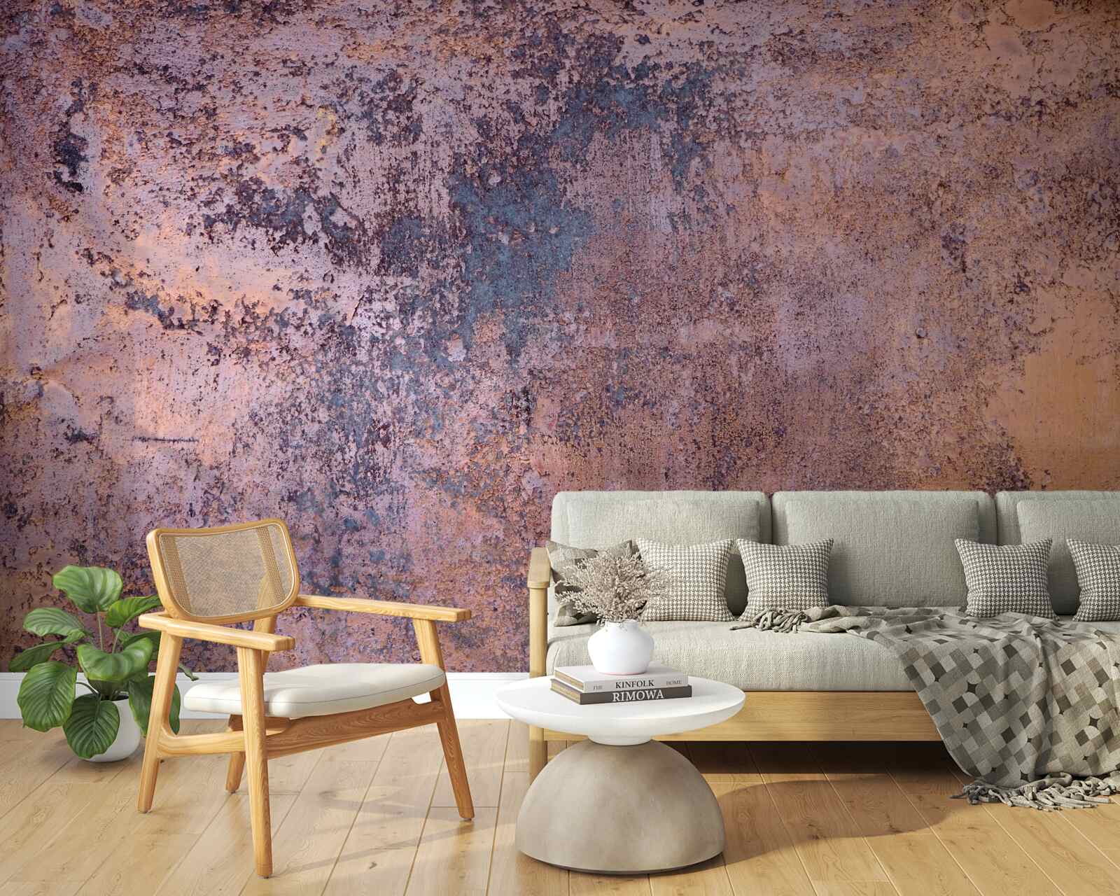 Fotobehang oude roest op metaal