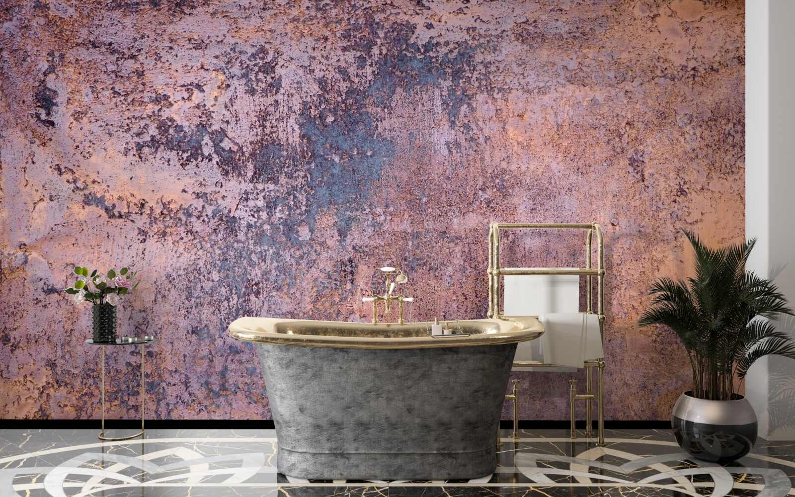 Fotobehang oude roest op metaal