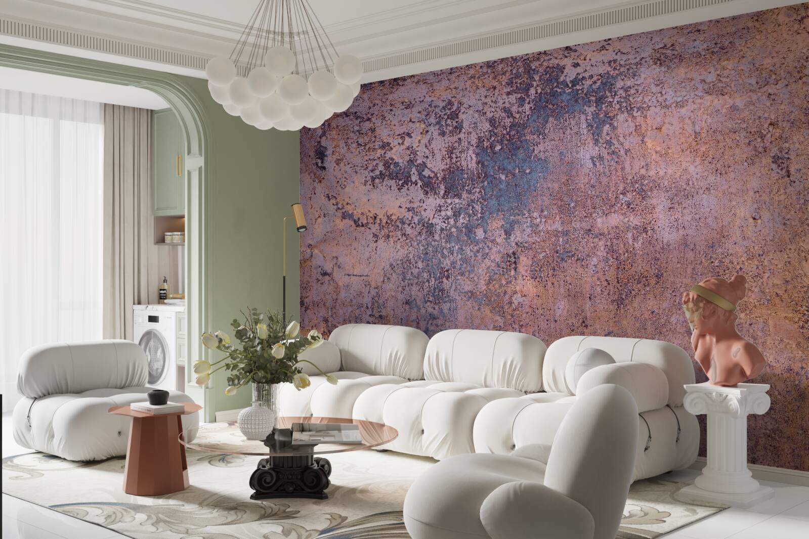 Fotobehang oude roest op metaal