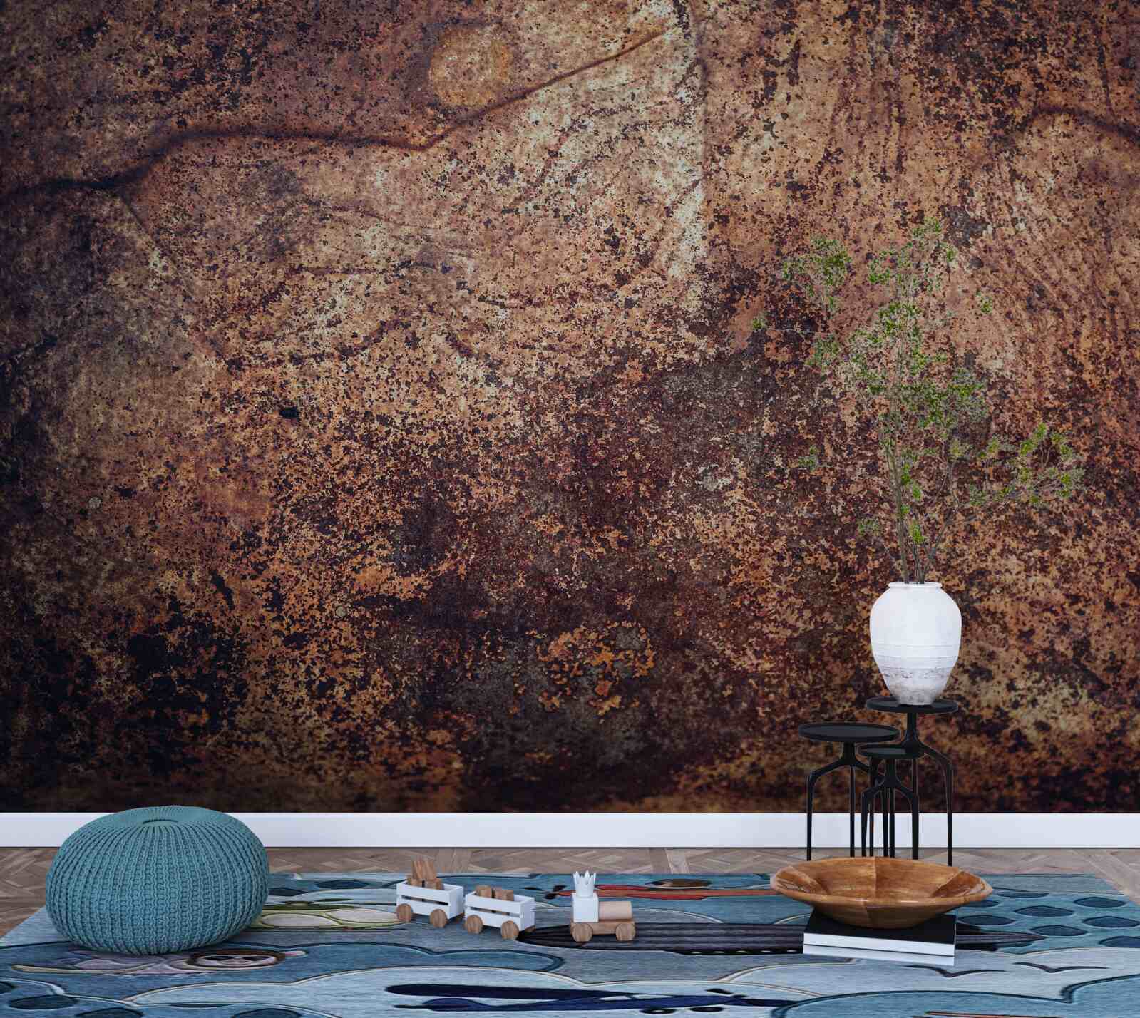 Fotobehang donkere roestplekken