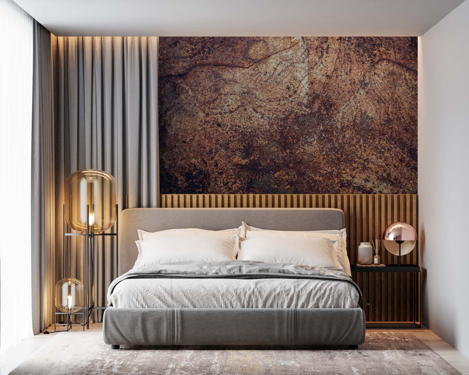 Fotobehang donkere roestplekken