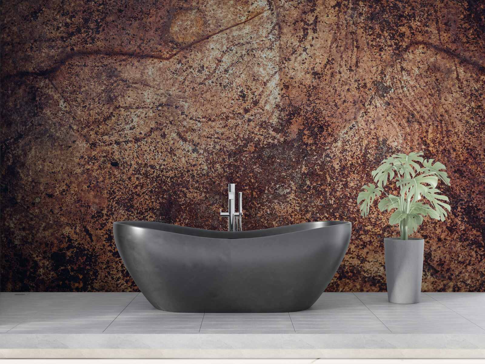 Fotobehang donkere roestplekken