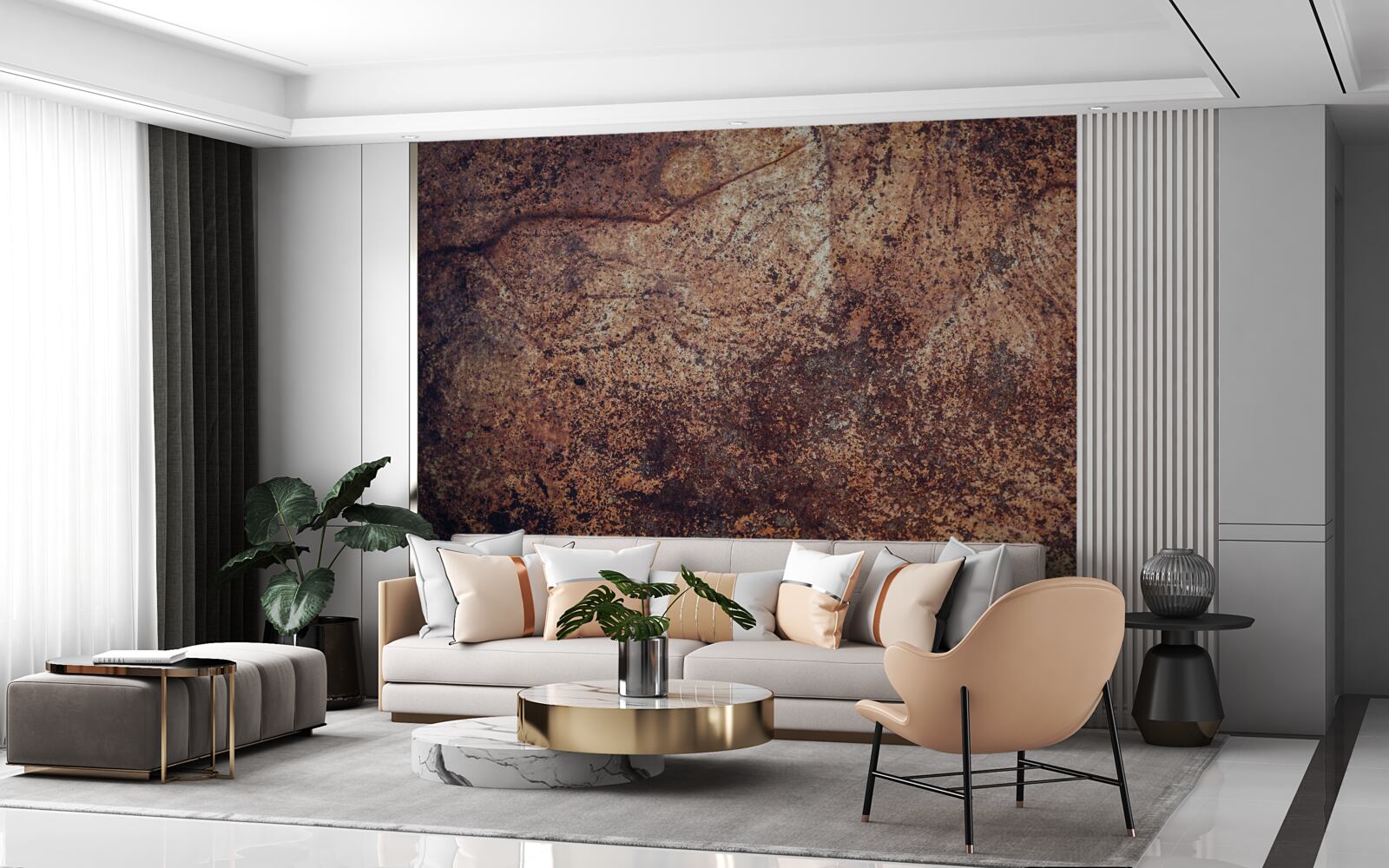 Fotobehang donkere roestplekken