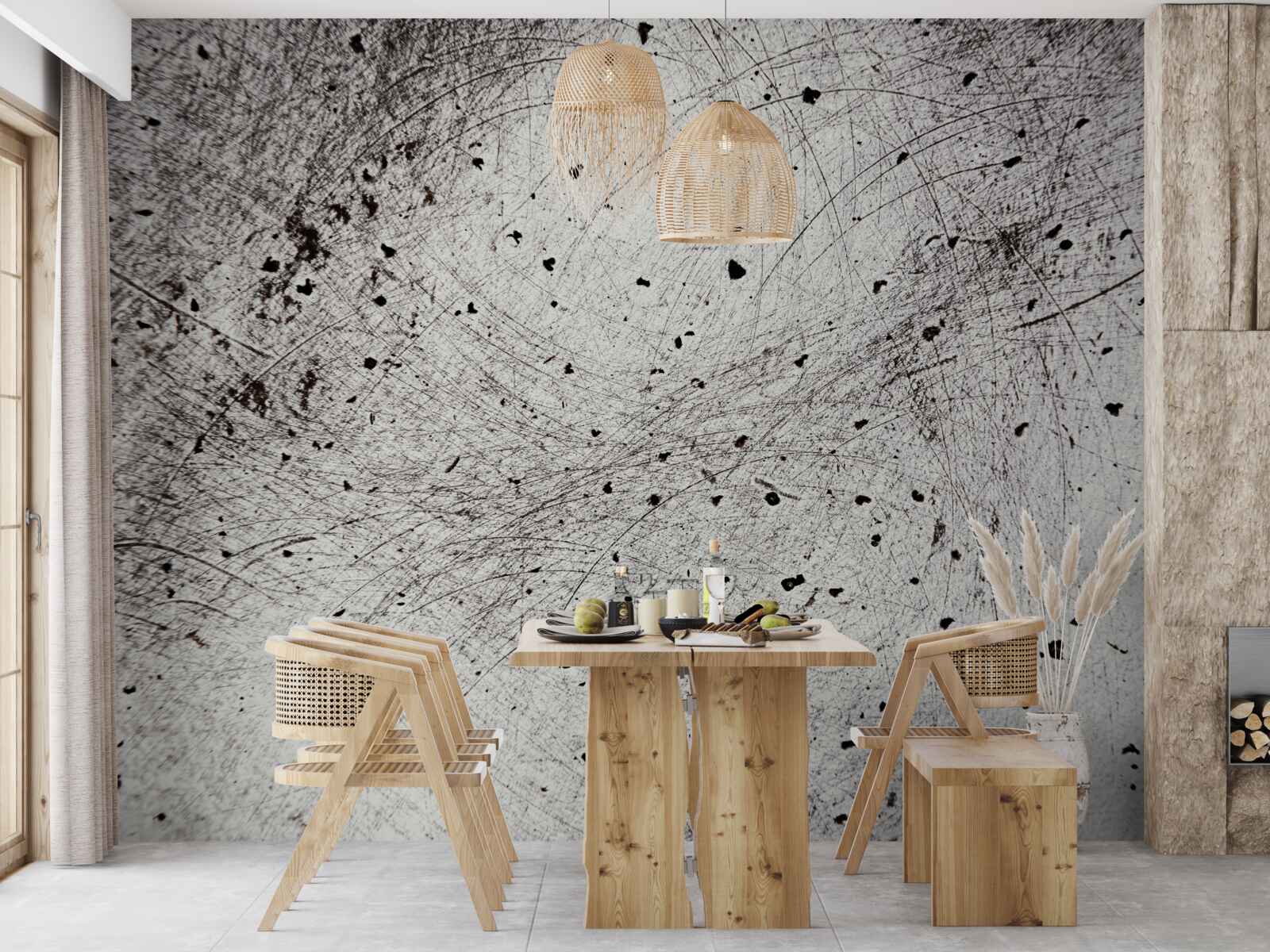 Fotobehang donkergrijs beton