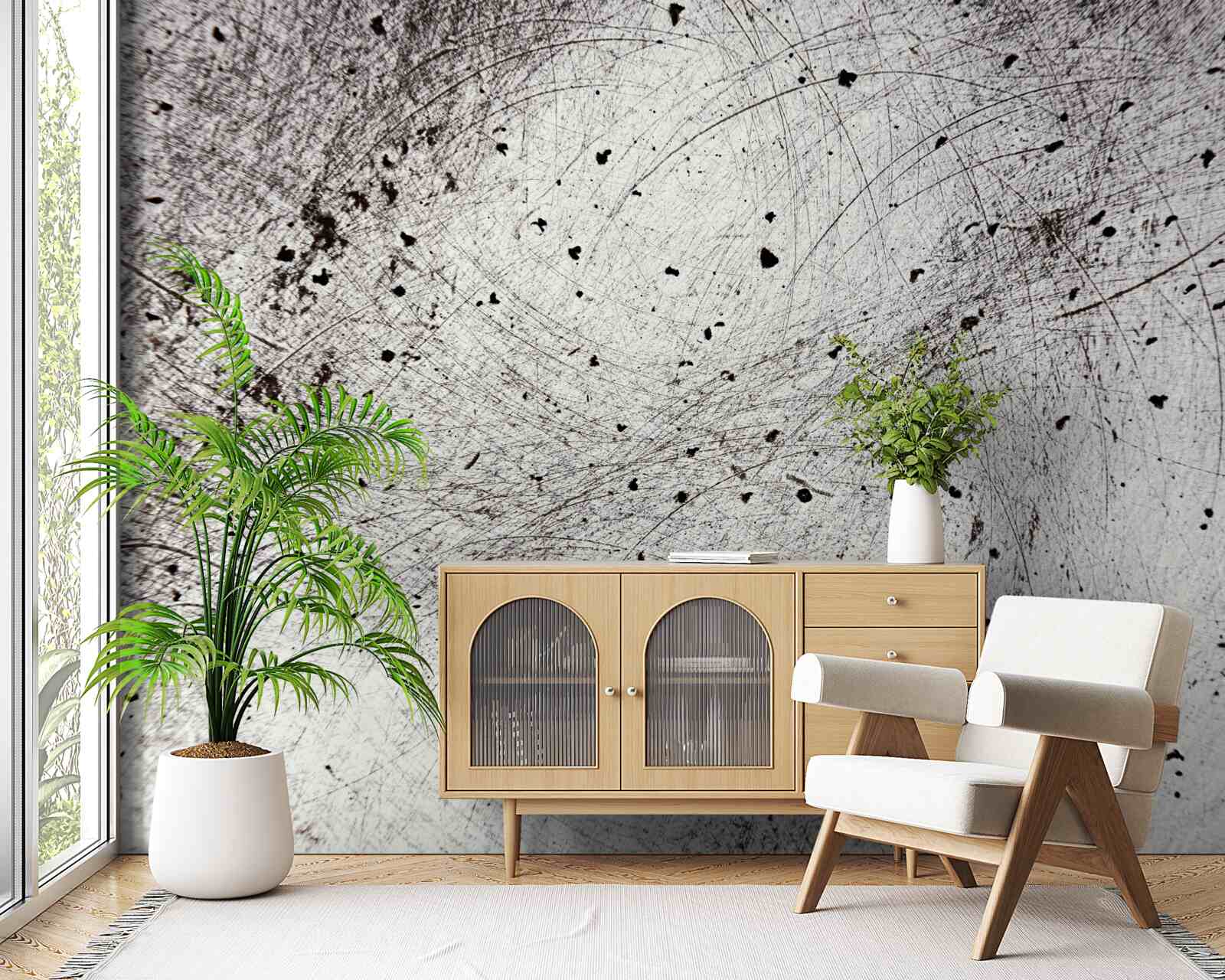 Fotobehang donkergrijs beton