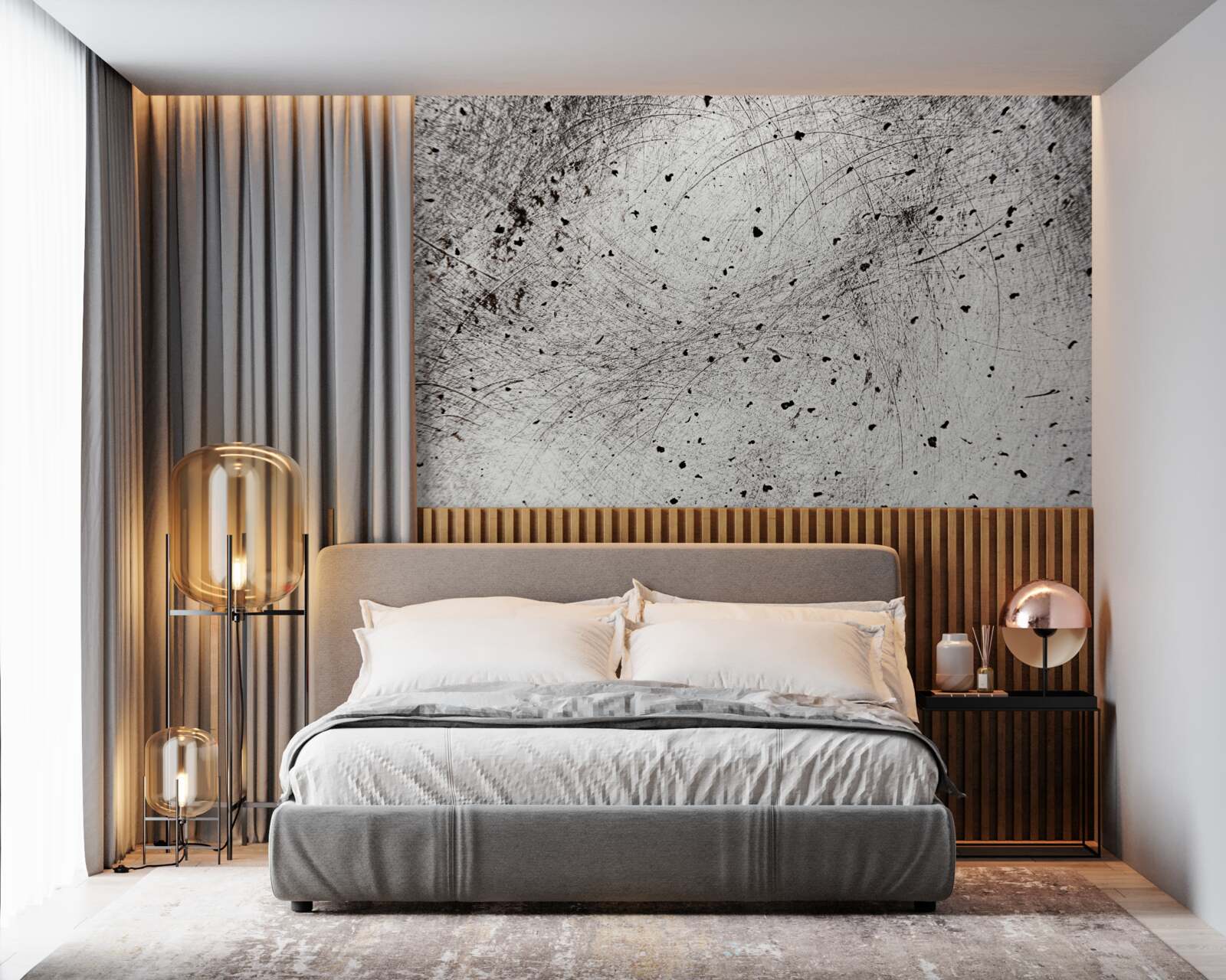 Fotobehang donkergrijs beton