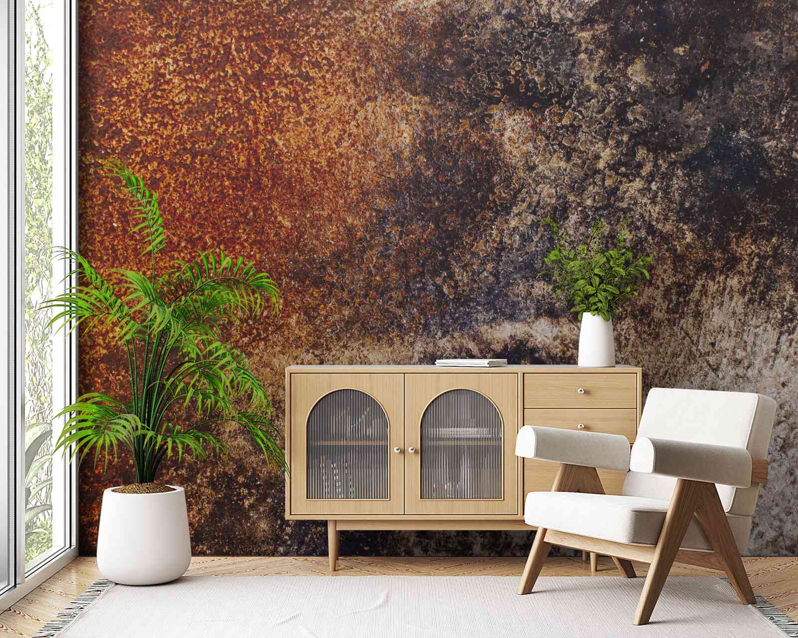 Fotobehang achtergrond met roestige grungetinten