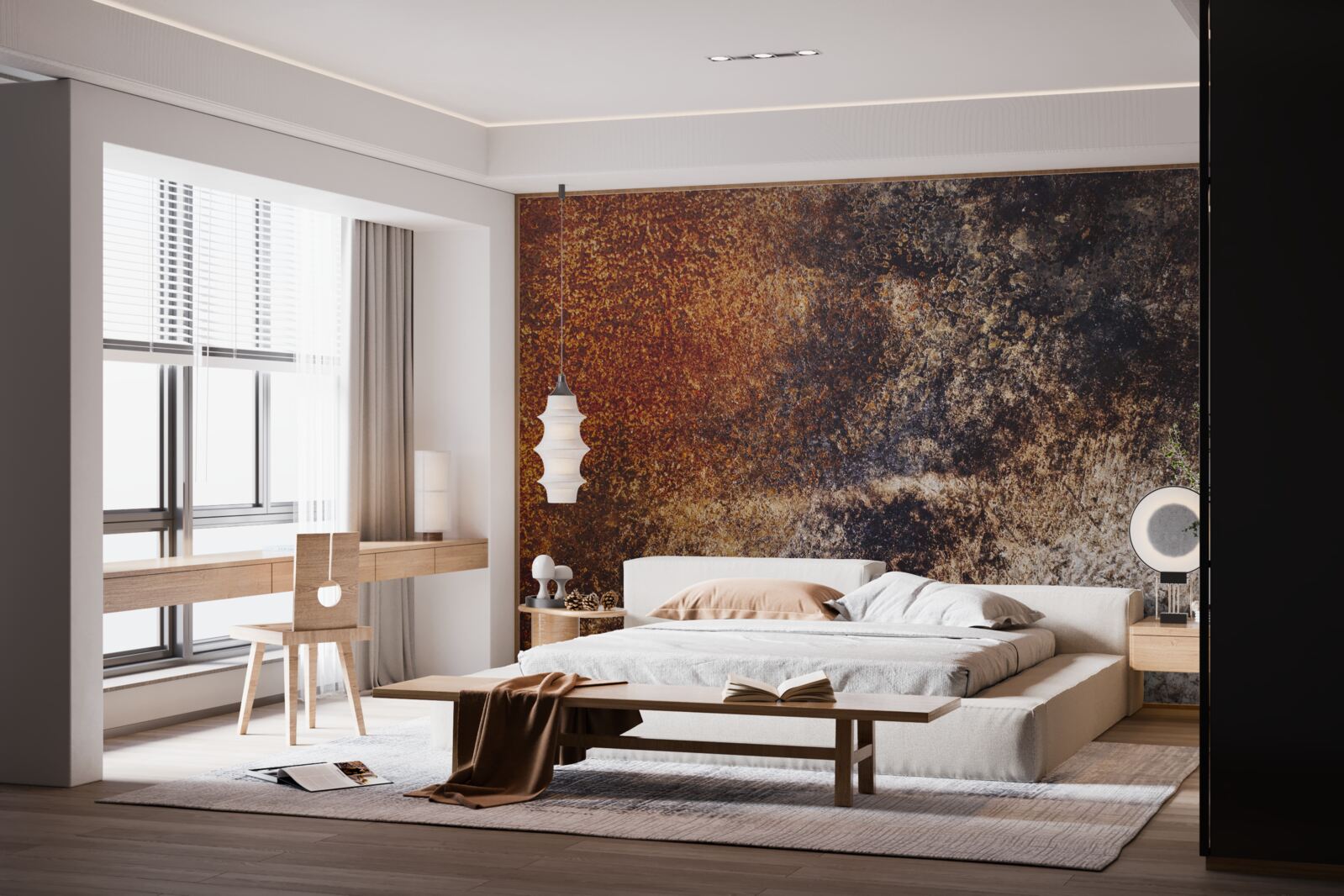 Fotobehang achtergrond met roestige grungetinten