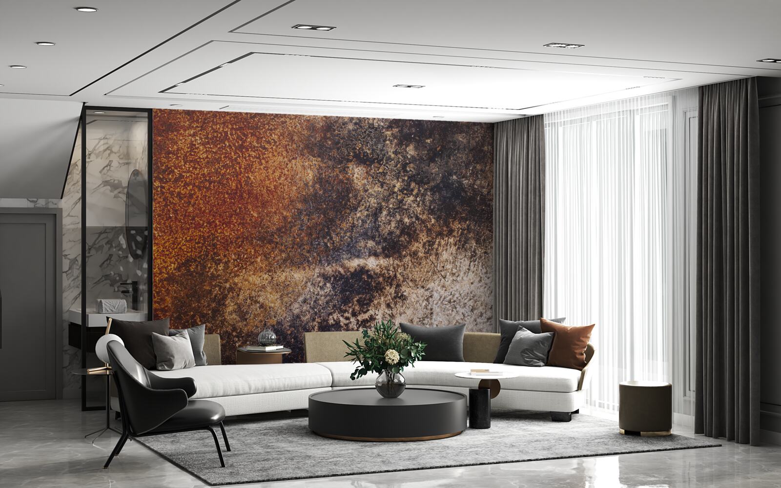 Fotobehang achtergrond met roestige grungetinten