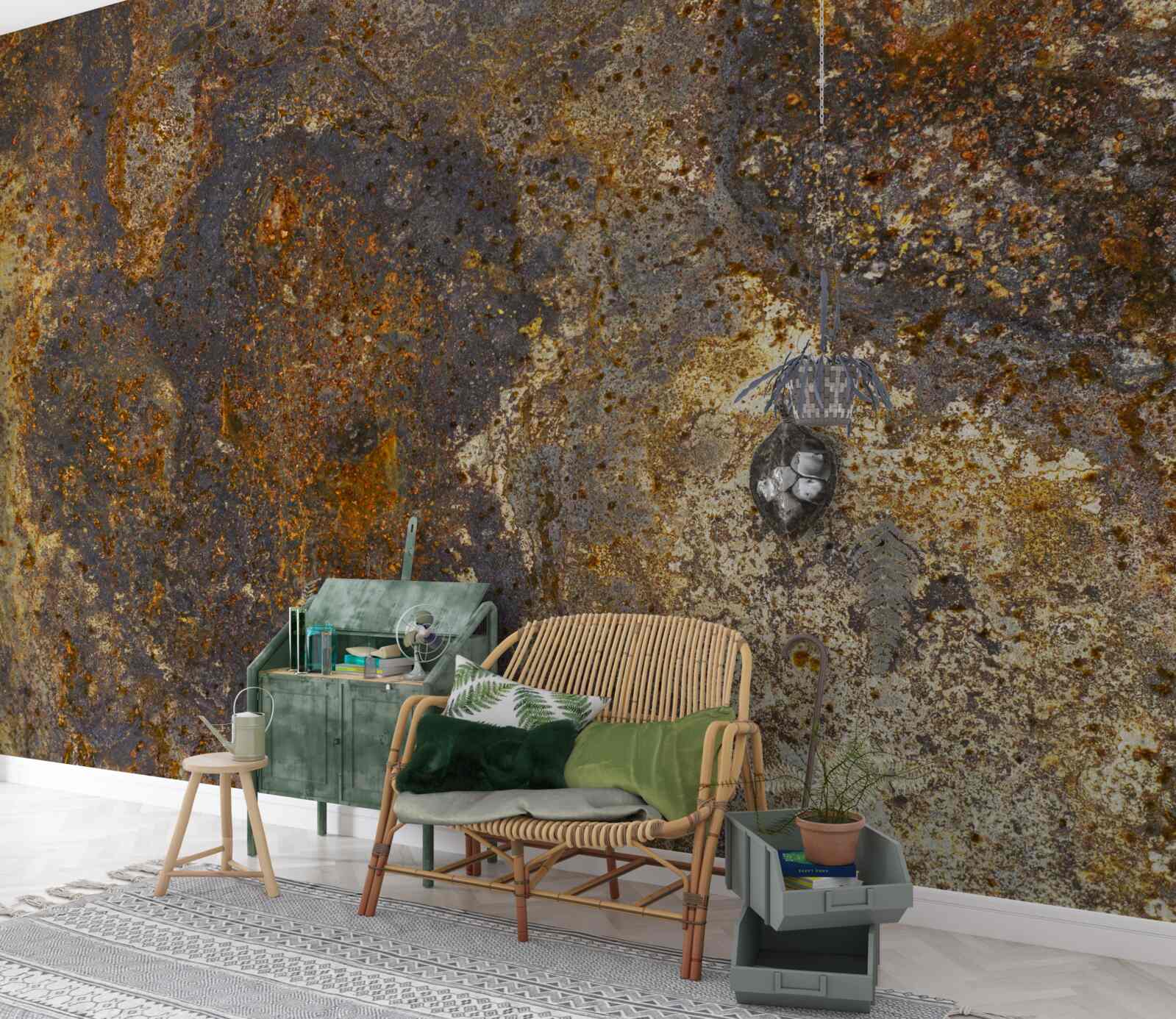 Fotobehang verf die gebarsten is en begint af te bladderen