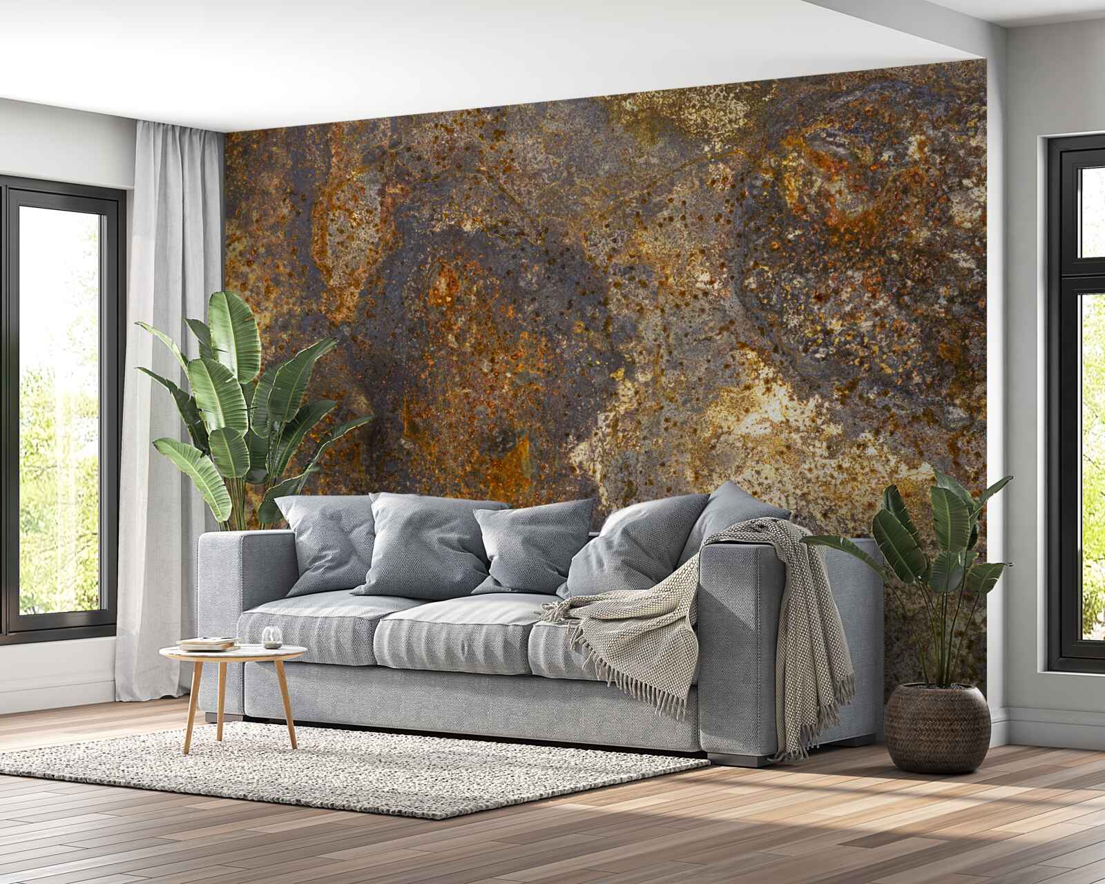 Fotobehang verf die gebarsten is en begint af te bladderen