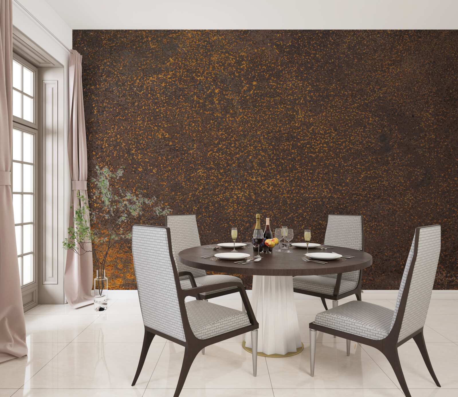 Fotobehang oud geoxideerd metaal