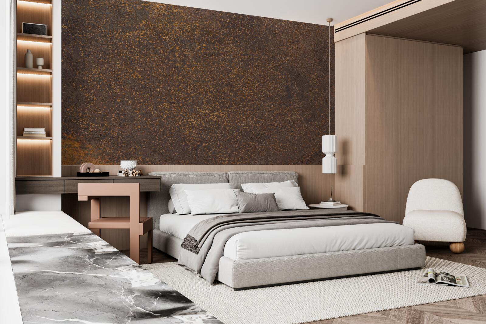 Fotobehang oud geoxideerd metaal