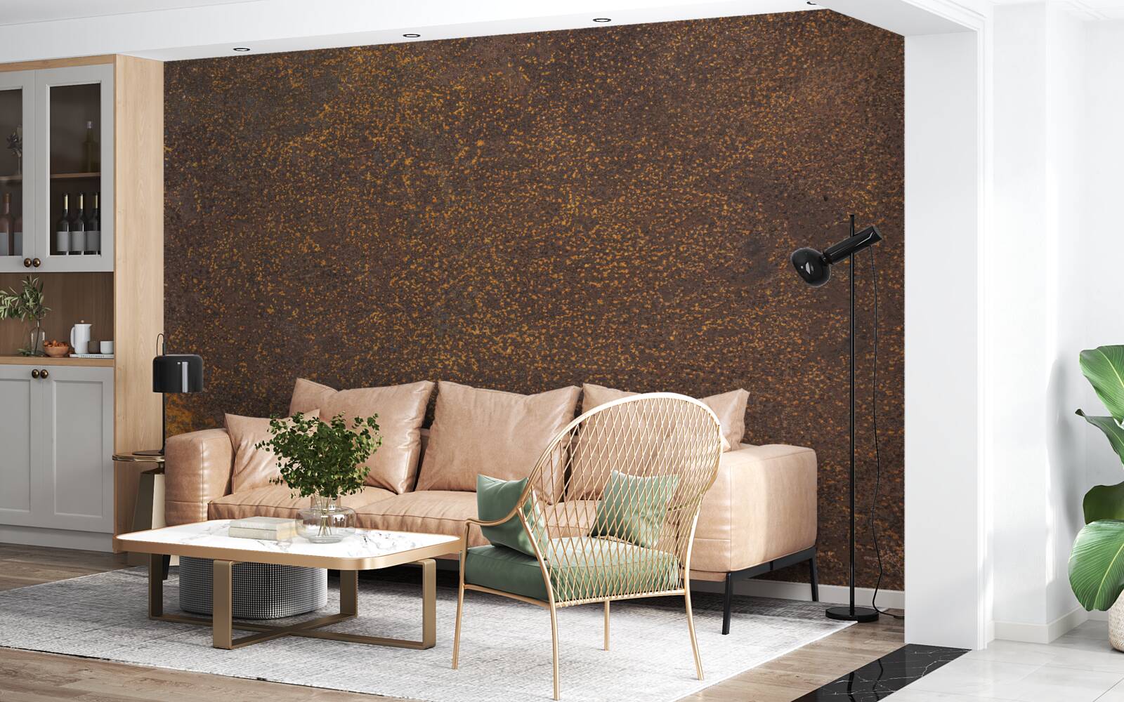 Fotobehang oud geoxideerd metaal