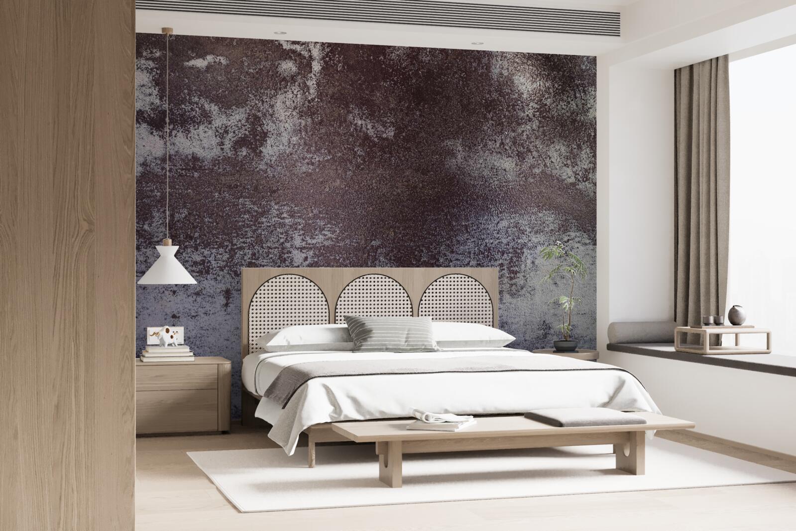 Fotobehang grijs metaal in vintage stijl