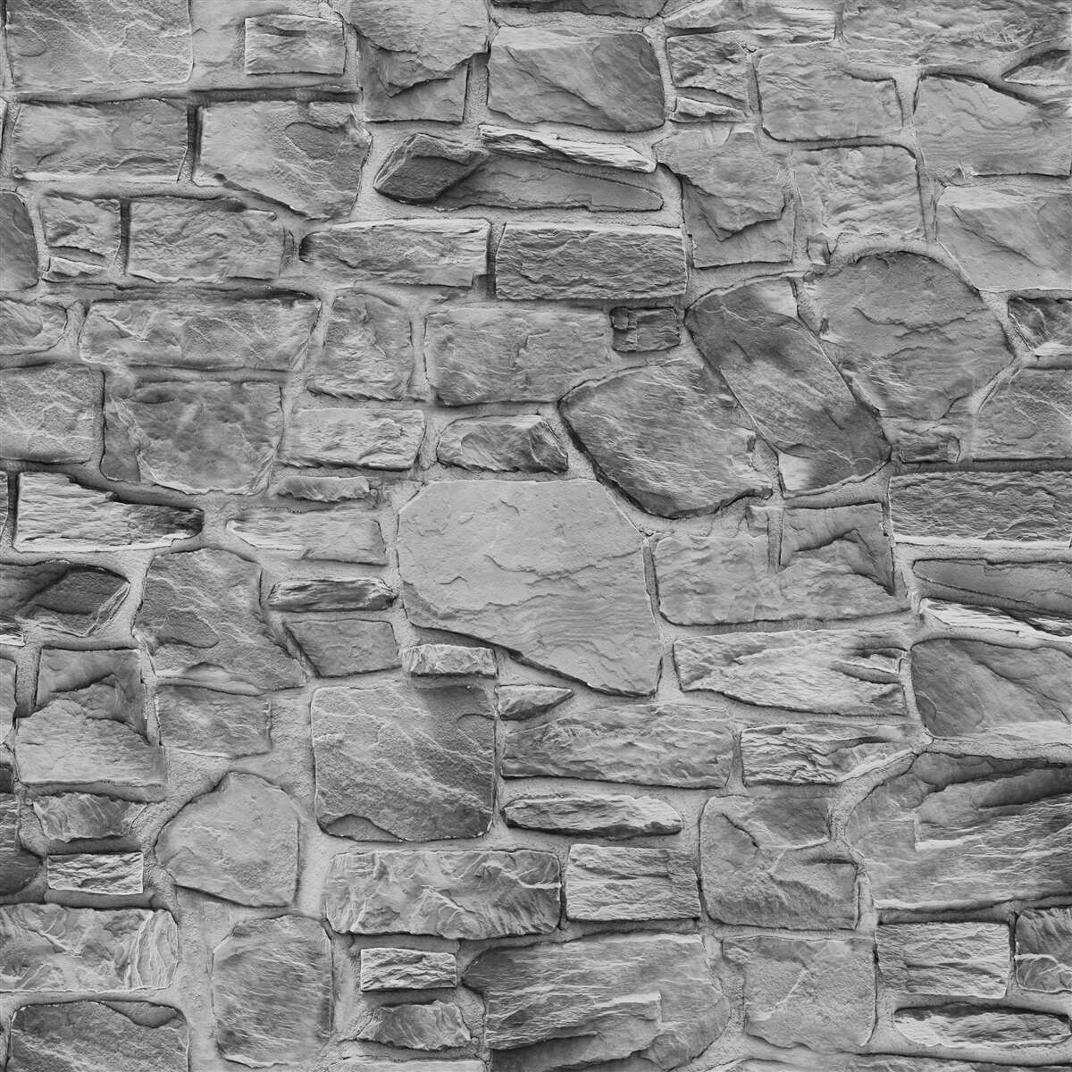 Fotobehang platte grijze steen vormt een muur