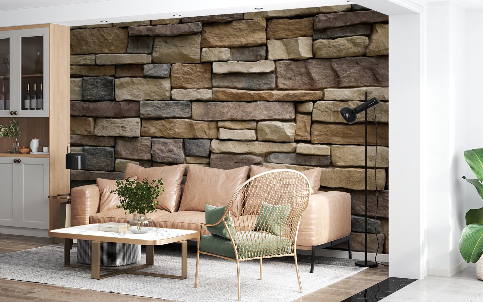 Fotobehang vier zandsteenopties