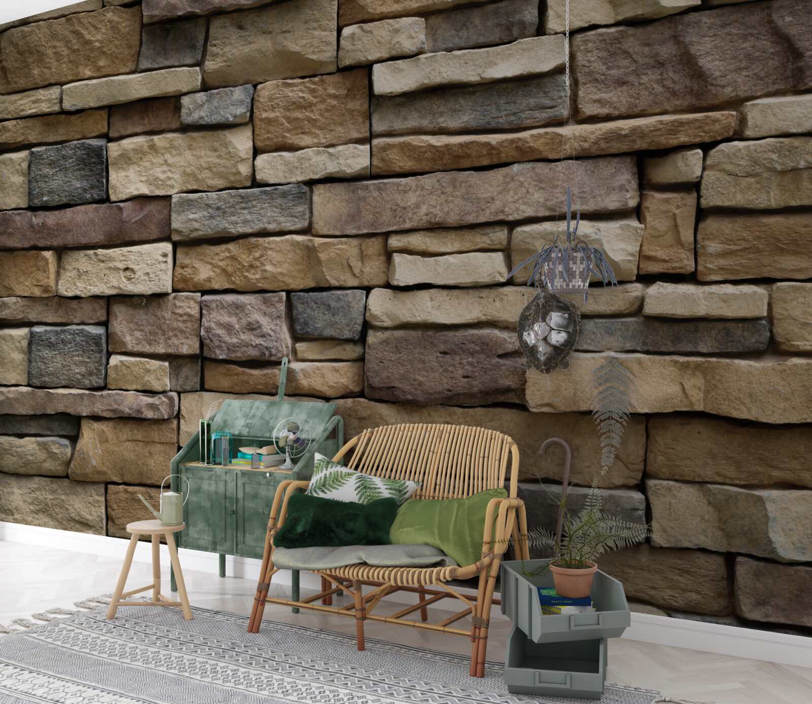 Fotobehang vier zandsteenopties