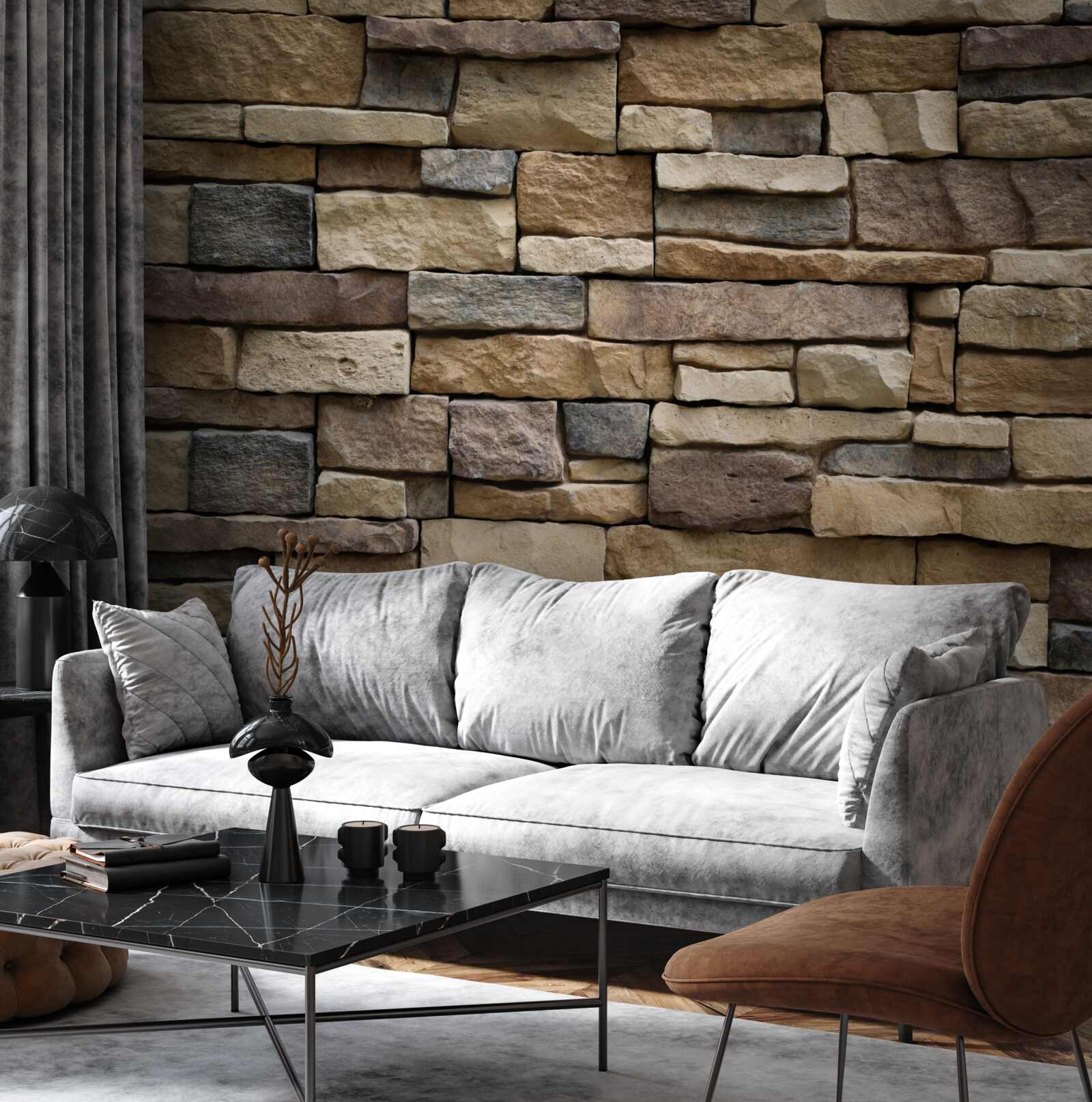 Fotobehang vier zandsteenopties