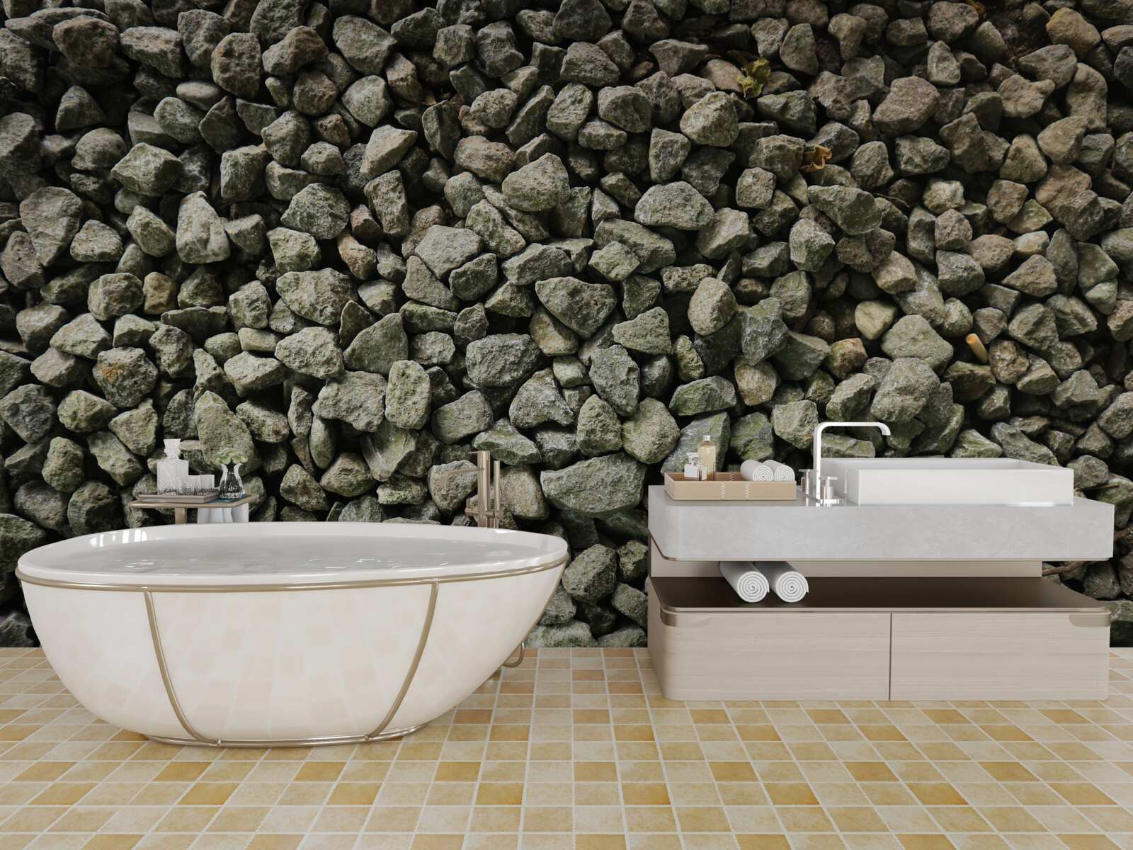 Fotobehang grindmuur