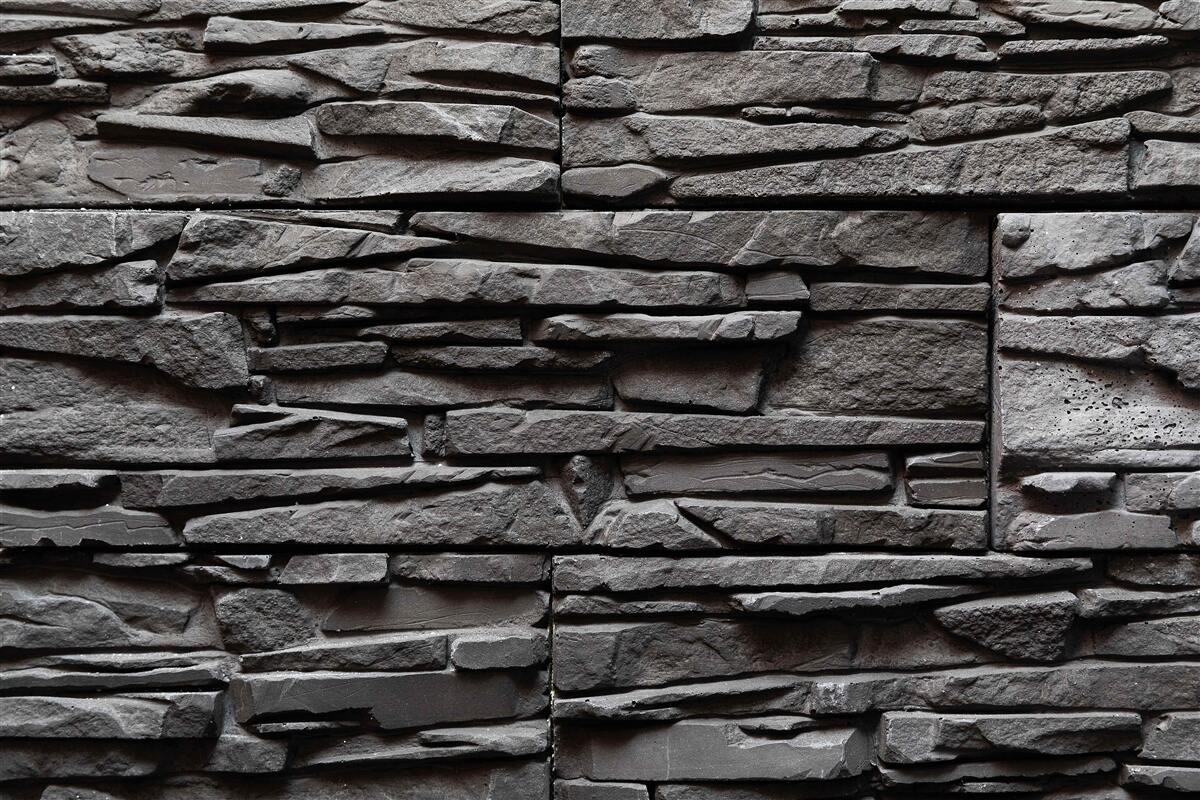 Fotobehang donkergrijze langwerpige steen