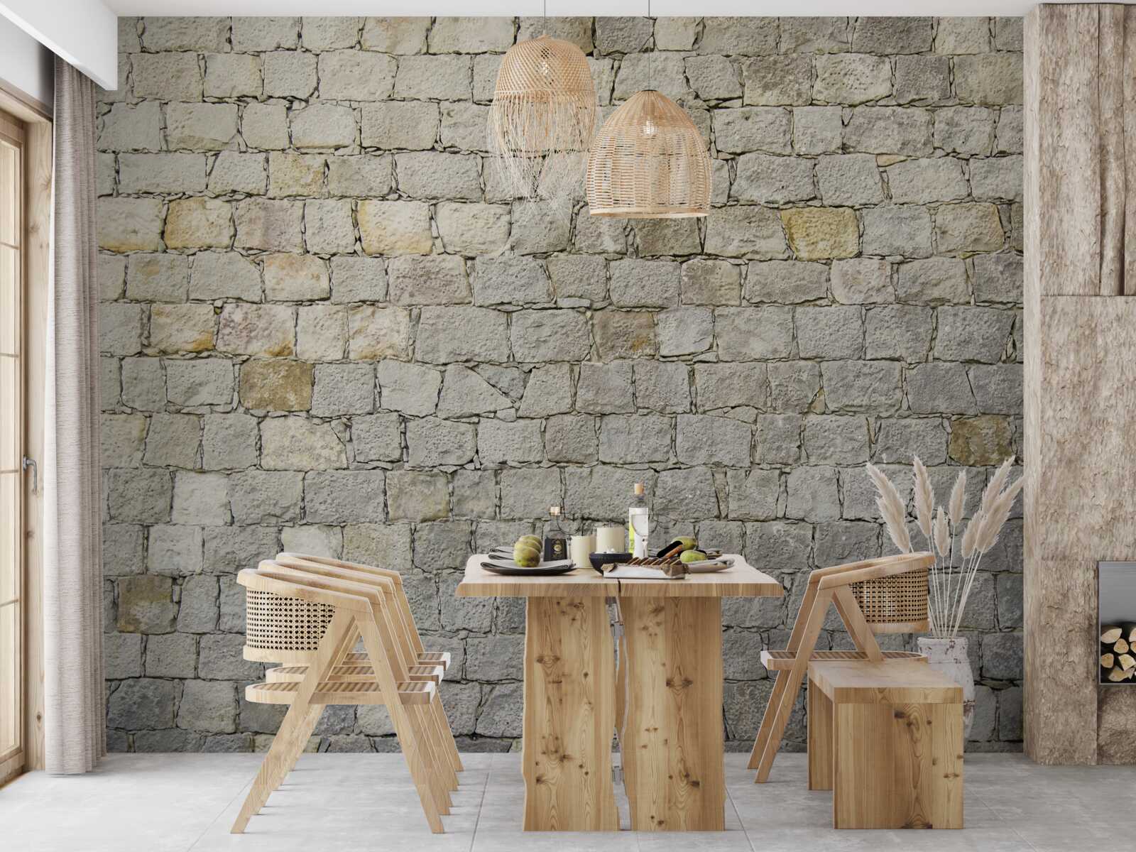 Fotobehang herstel van het uiterlijk van een bakstenen muur