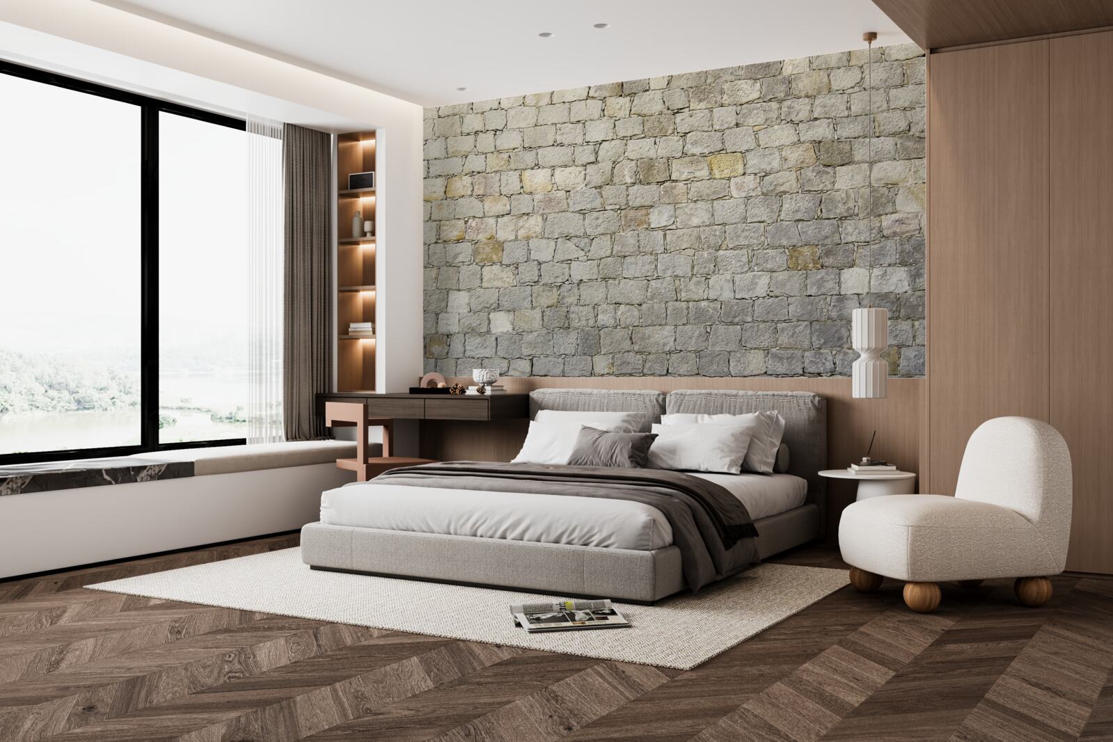 Fotobehang herstel van het uiterlijk van een bakstenen muur