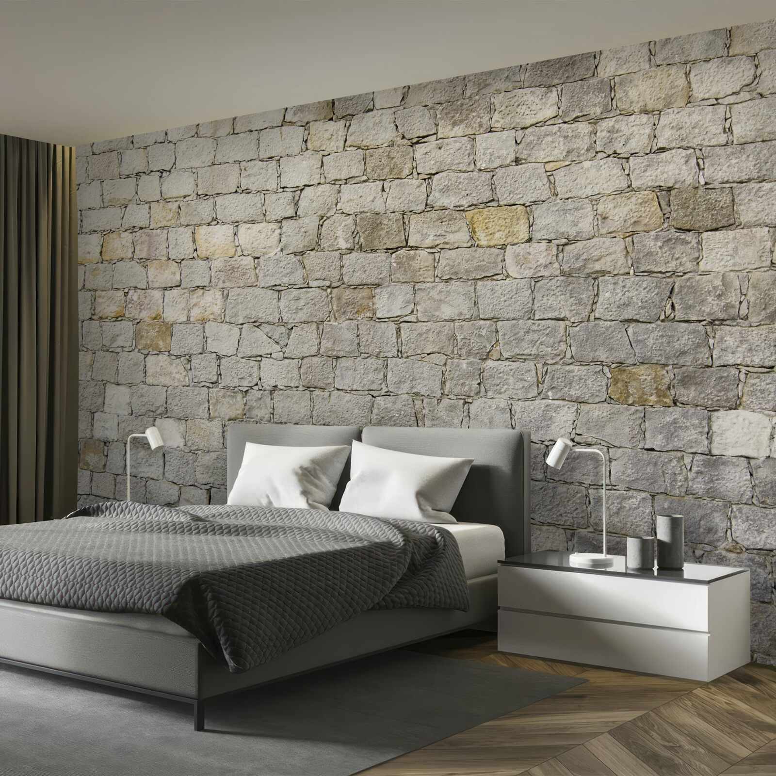 Fotobehang herstel van het uiterlijk van een bakstenen muur