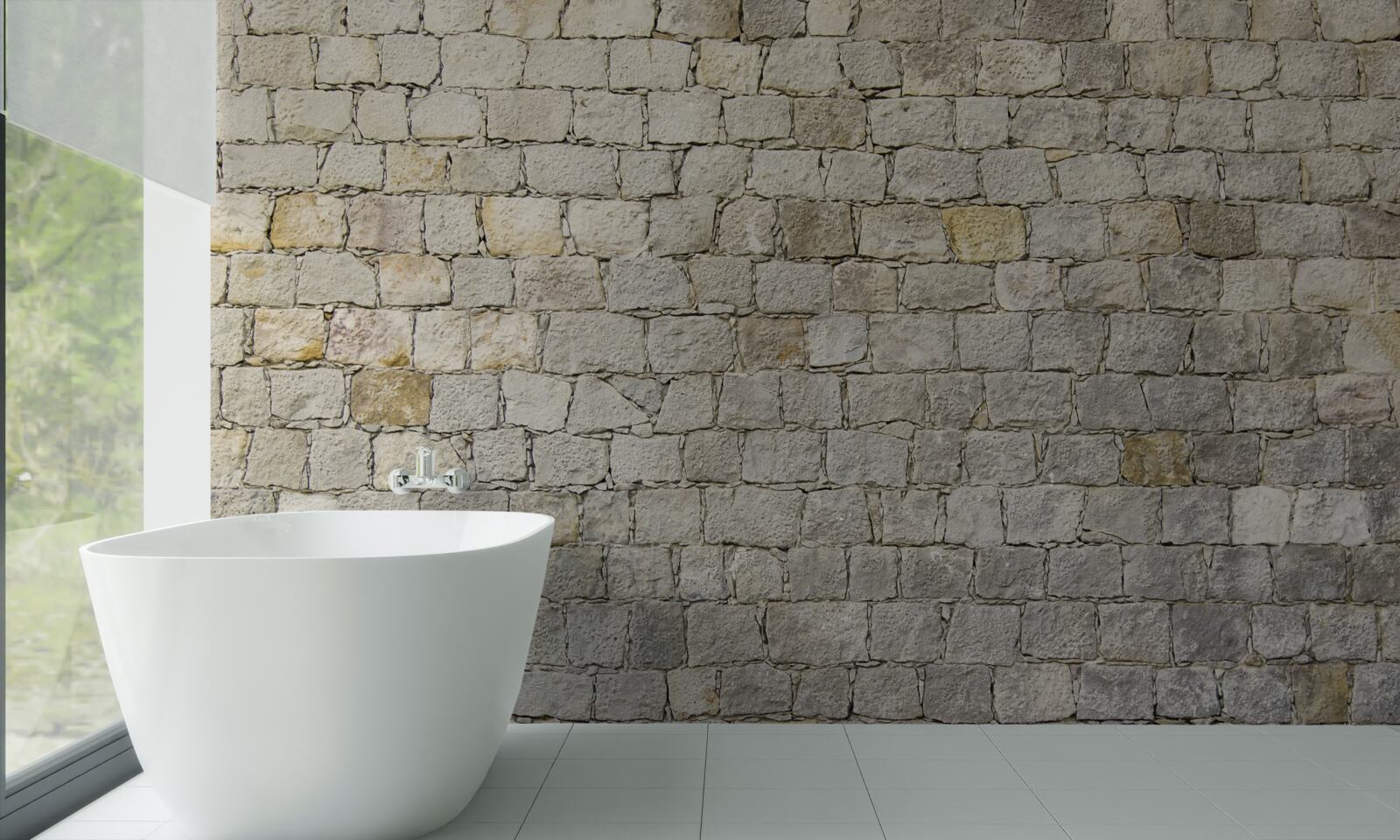 Fotobehang herstel van het uiterlijk van een bakstenen muur