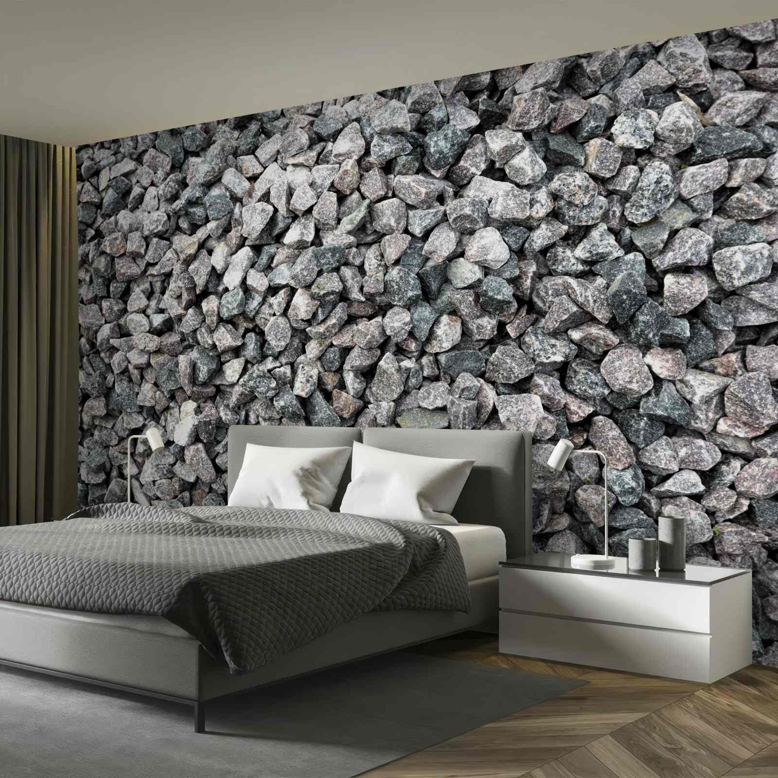 Fotobehang veel grijze stenen