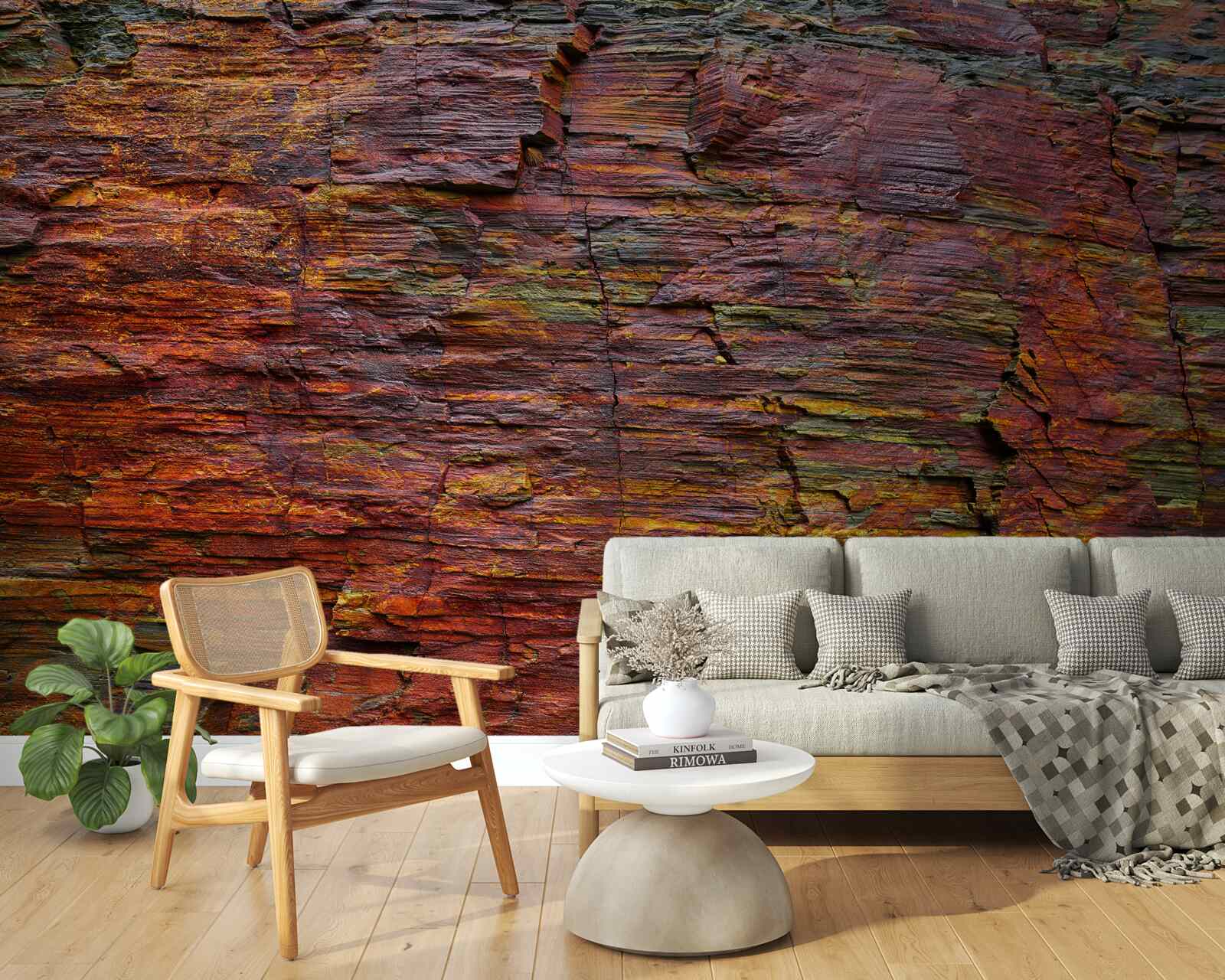 Fotobehang de achtergrond is verduisterde bergen