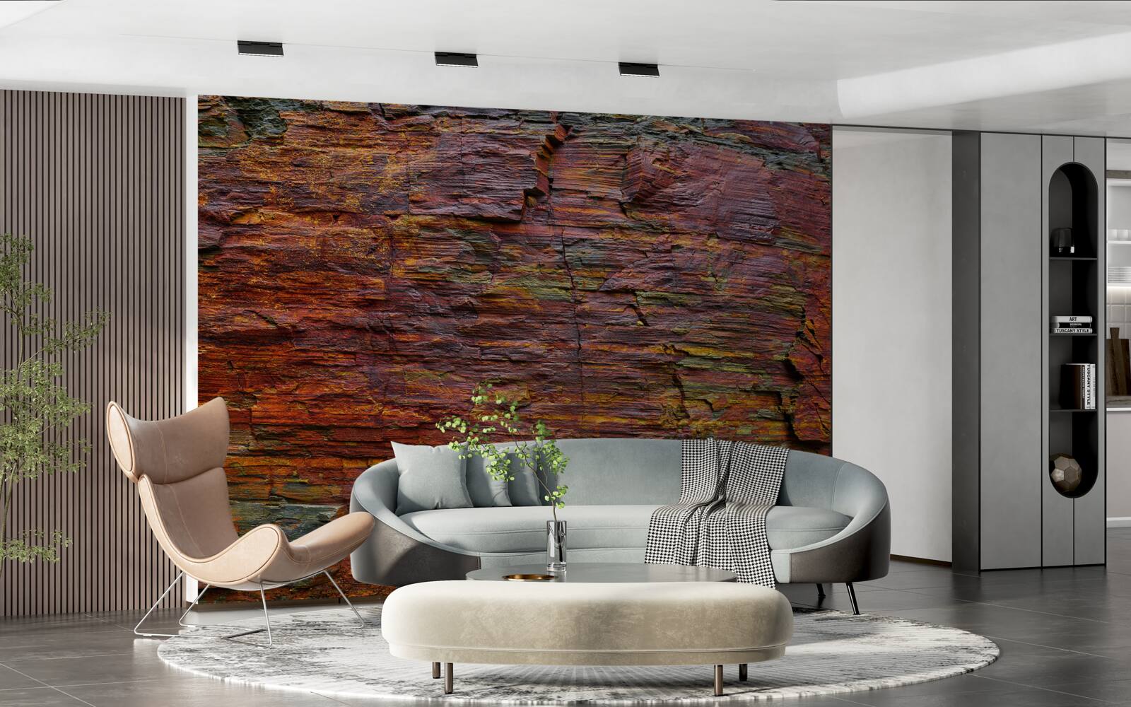 Fotobehang de achtergrond is verduisterde bergen