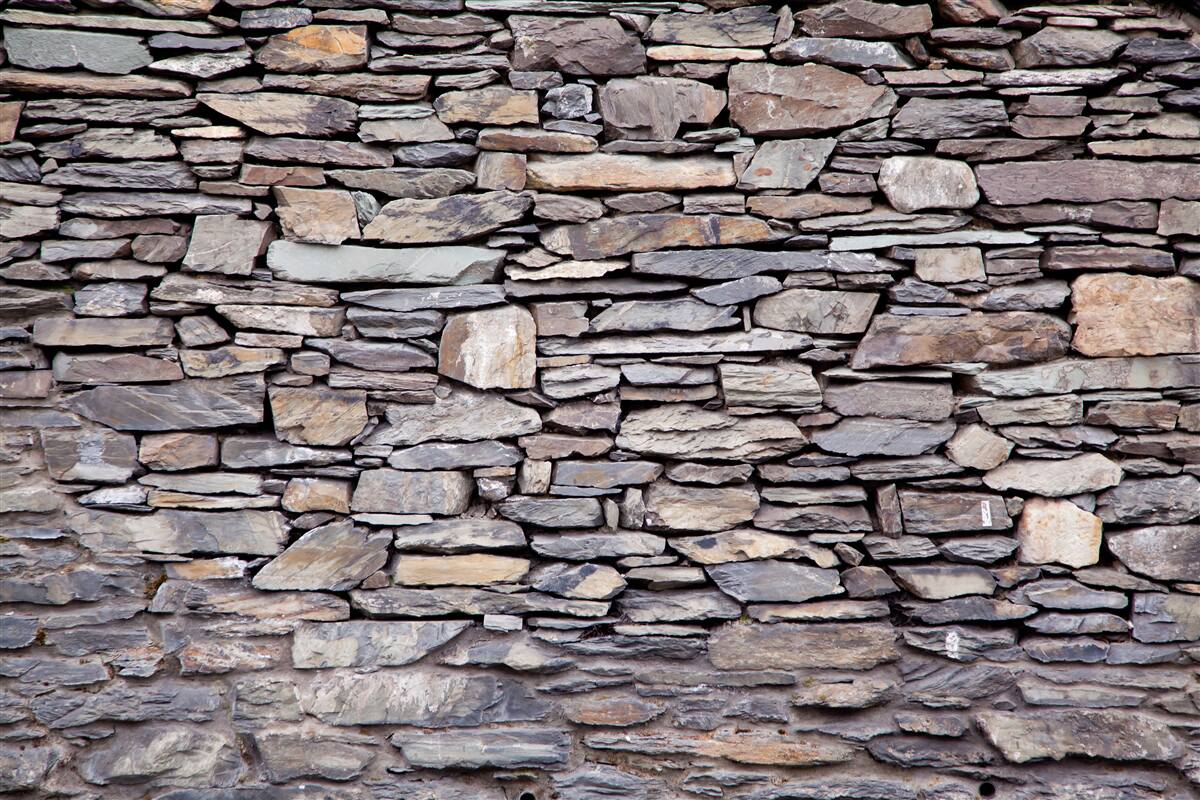 Fotobehang grijze stenen muur