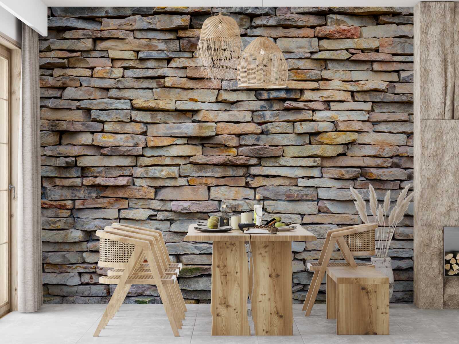 Fotobehang stenen muur structuur