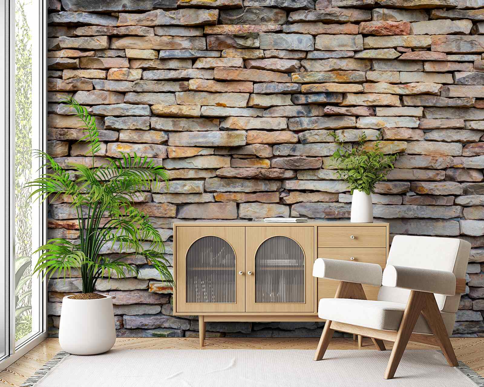 Fotobehang stenen muur structuur