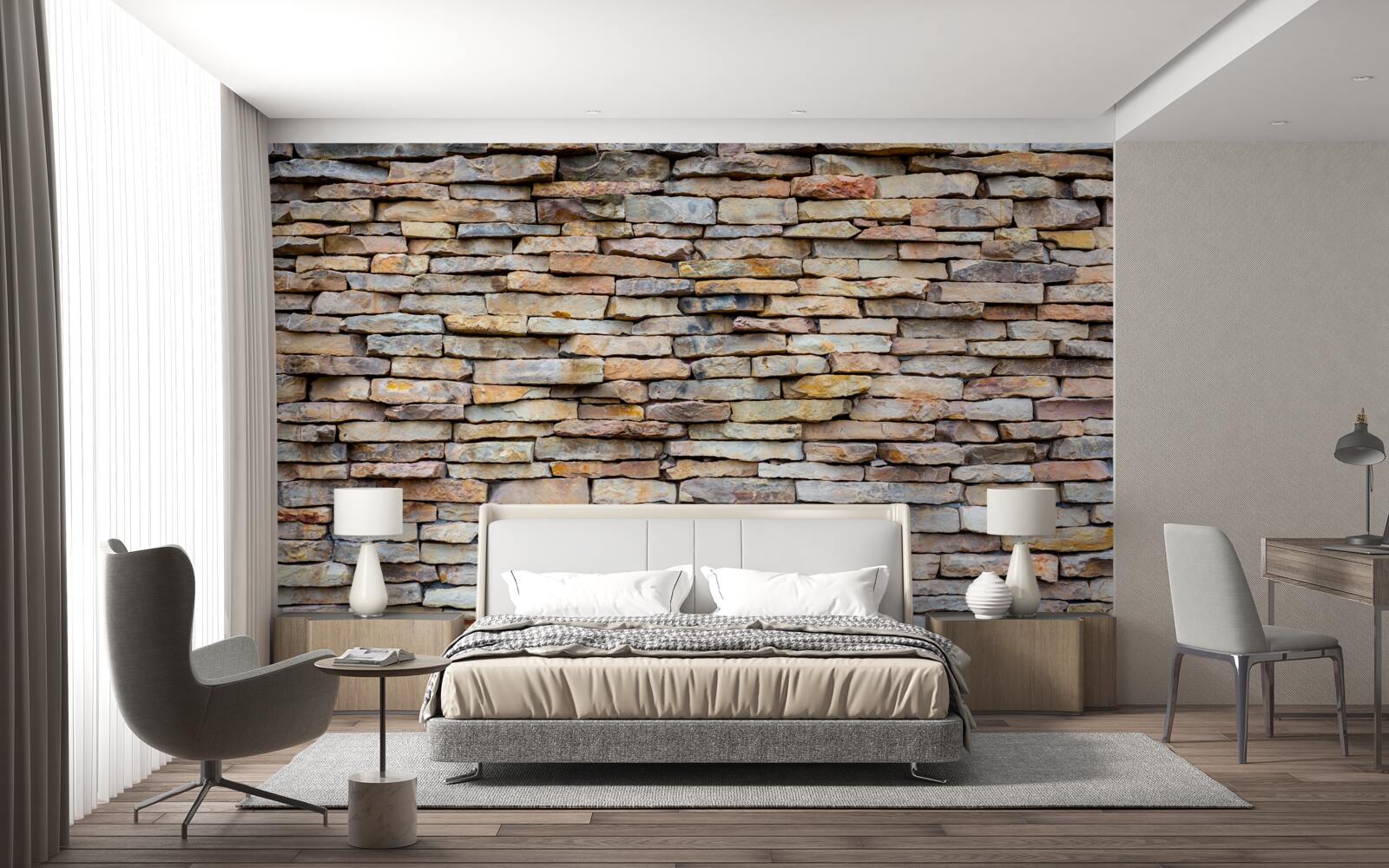 Fotobehang stenen muur structuur