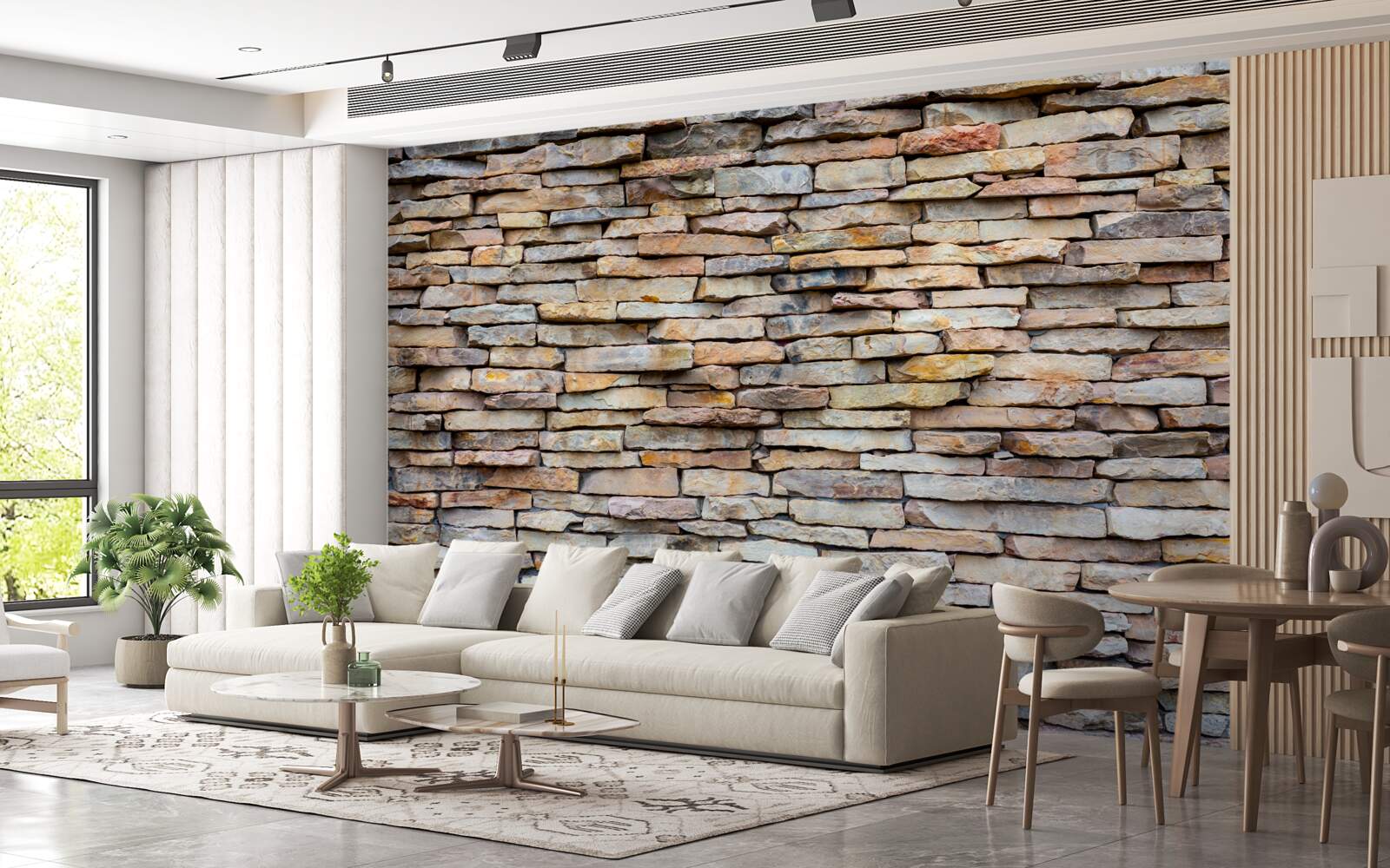 Fotobehang stenen muur structuur