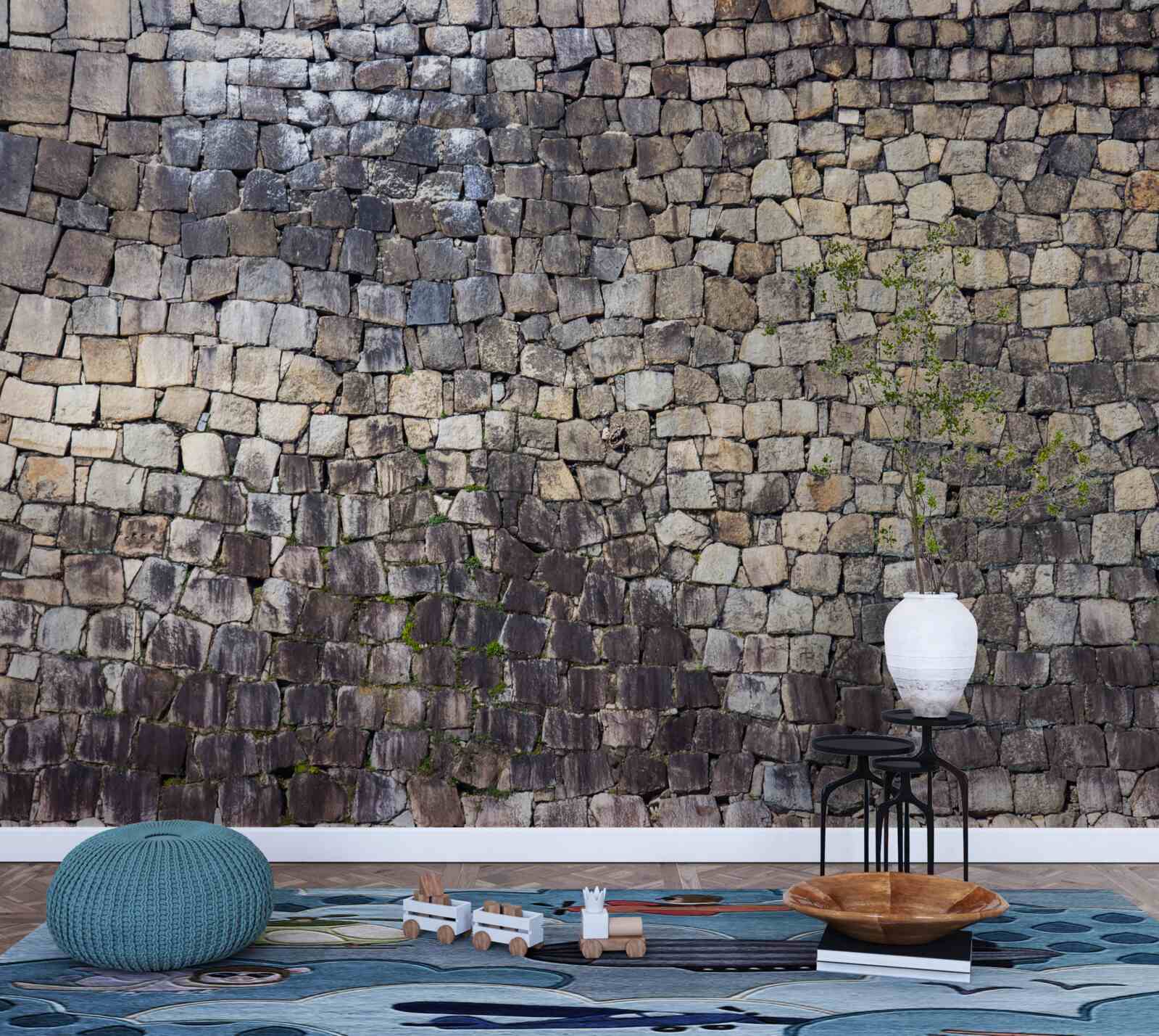 Fotobehang Middeleeuwse muur van oude steen