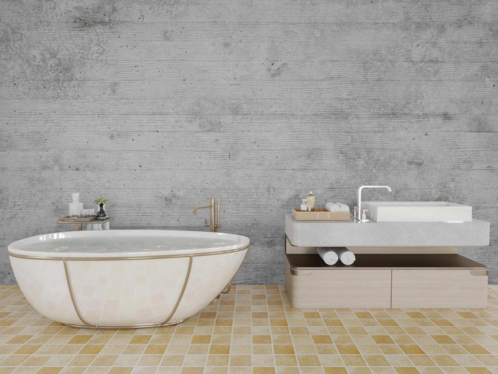 Fotobehang lichtgrijze houten wand