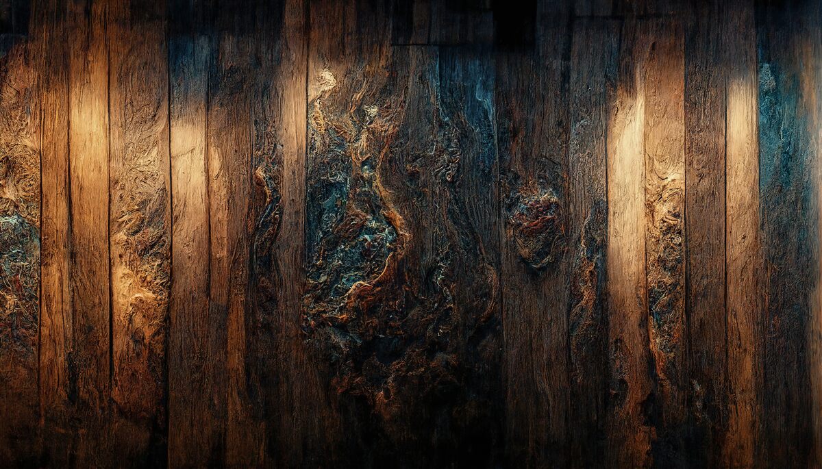 Fotobehang achtergrond van oud, donker hout