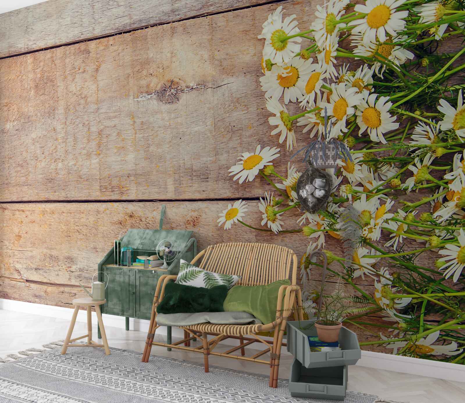 Fotobehang wat madeliefjes op de dansvloer