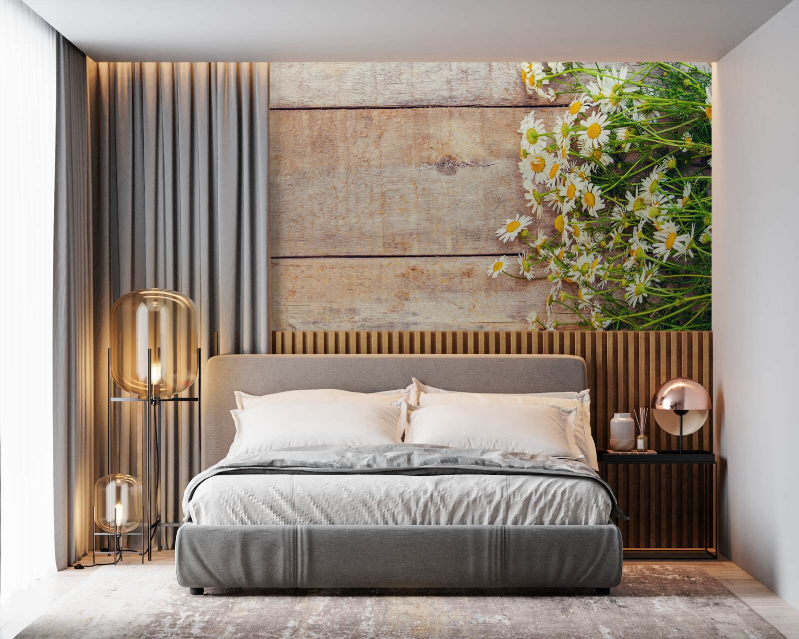 Fotobehang wat madeliefjes op de dansvloer